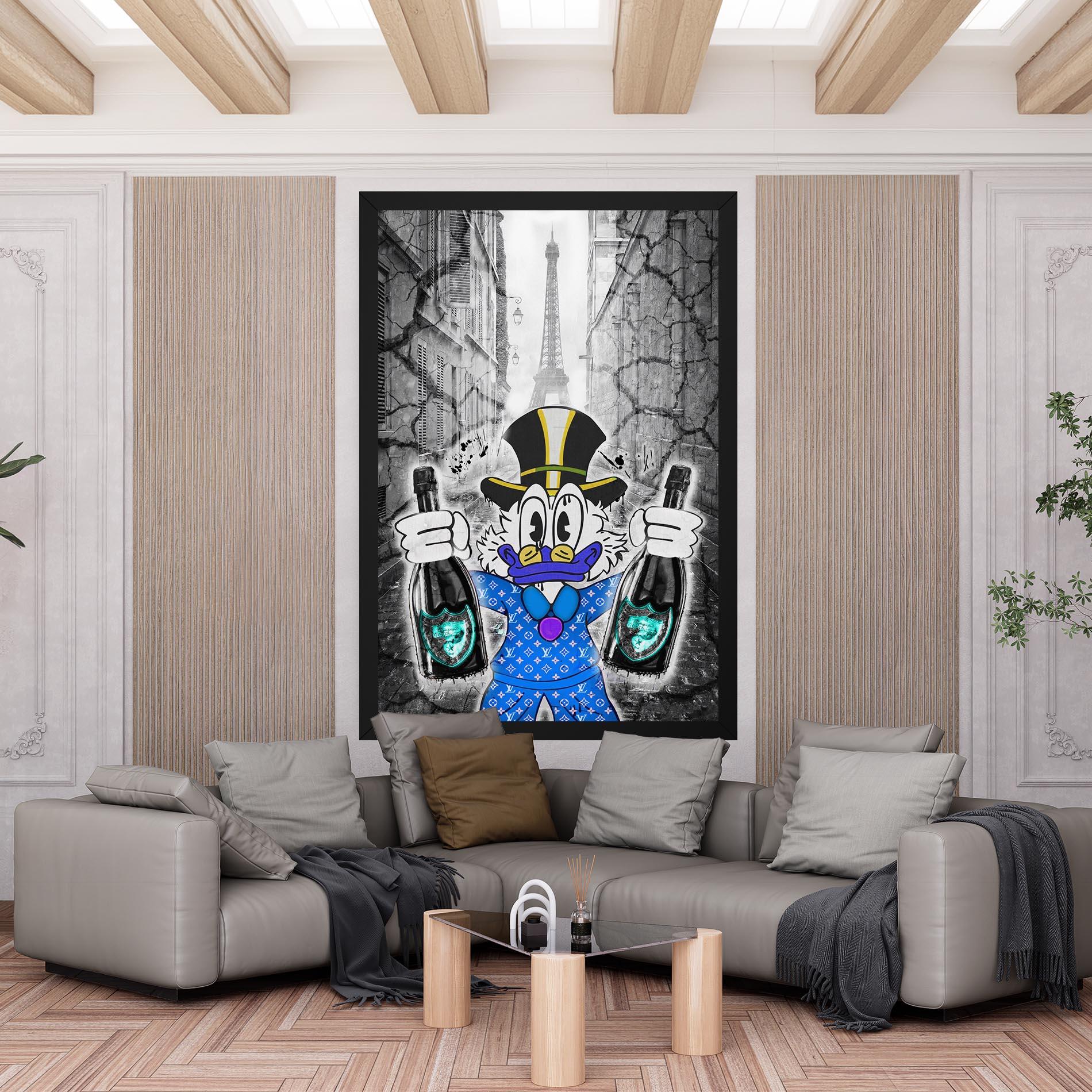 Tablou Canvas Wheres My Champagne Blue mockup 6