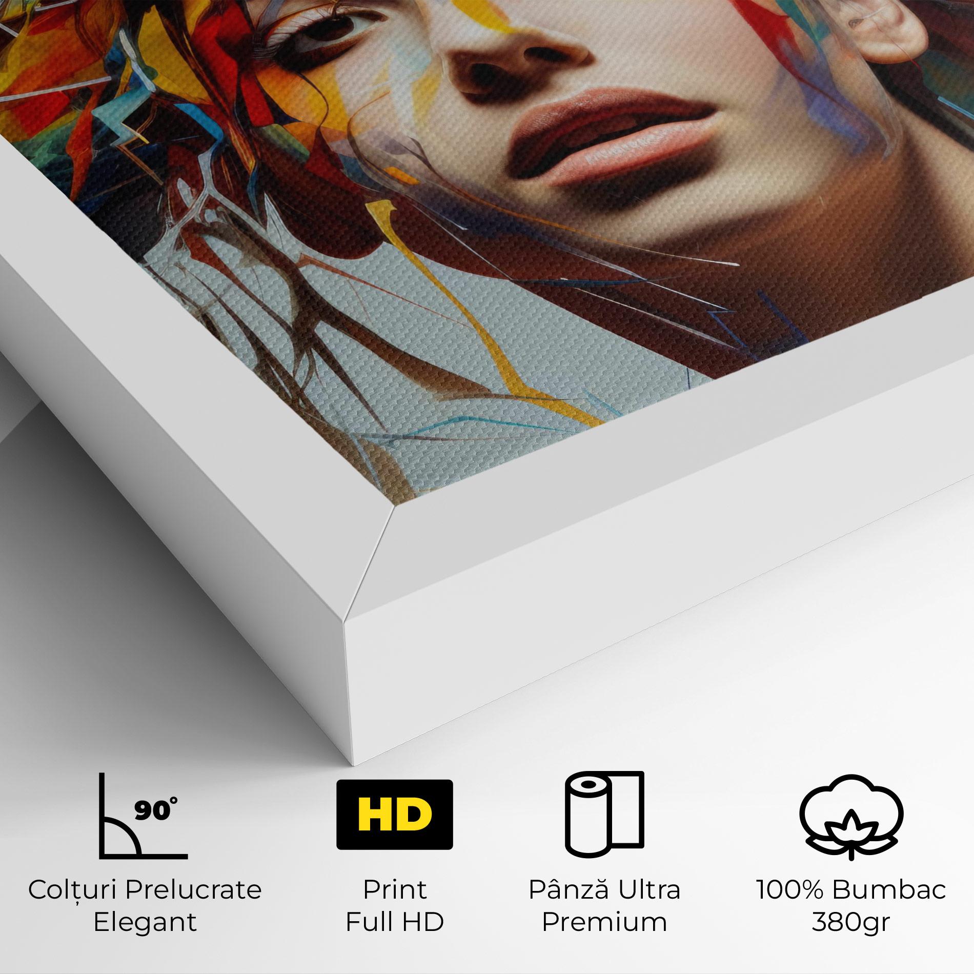 Tablou Canvas Colorful Paint Hair mockup 4