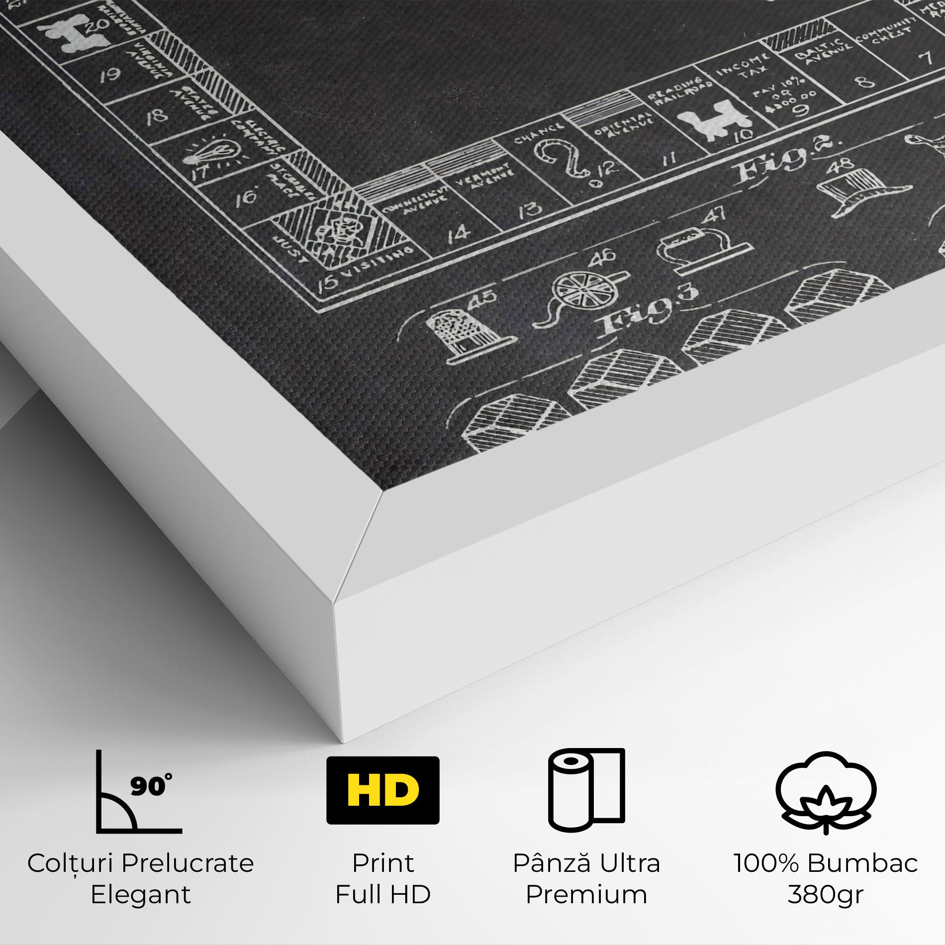 Tablou Canvas Monopoly Board mockup 4