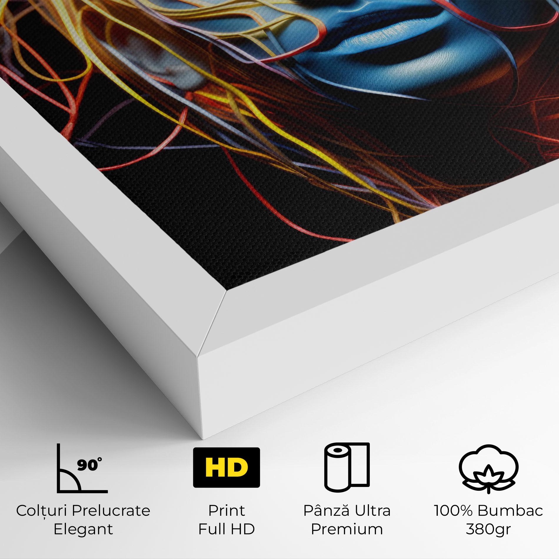 Tablou Canvas Neon Lights Hair mockup 4