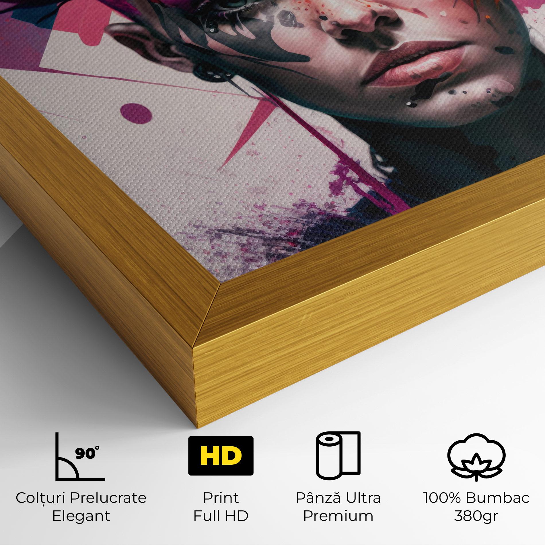 Tablou Canvas Abstract Pink Hair mockup 4