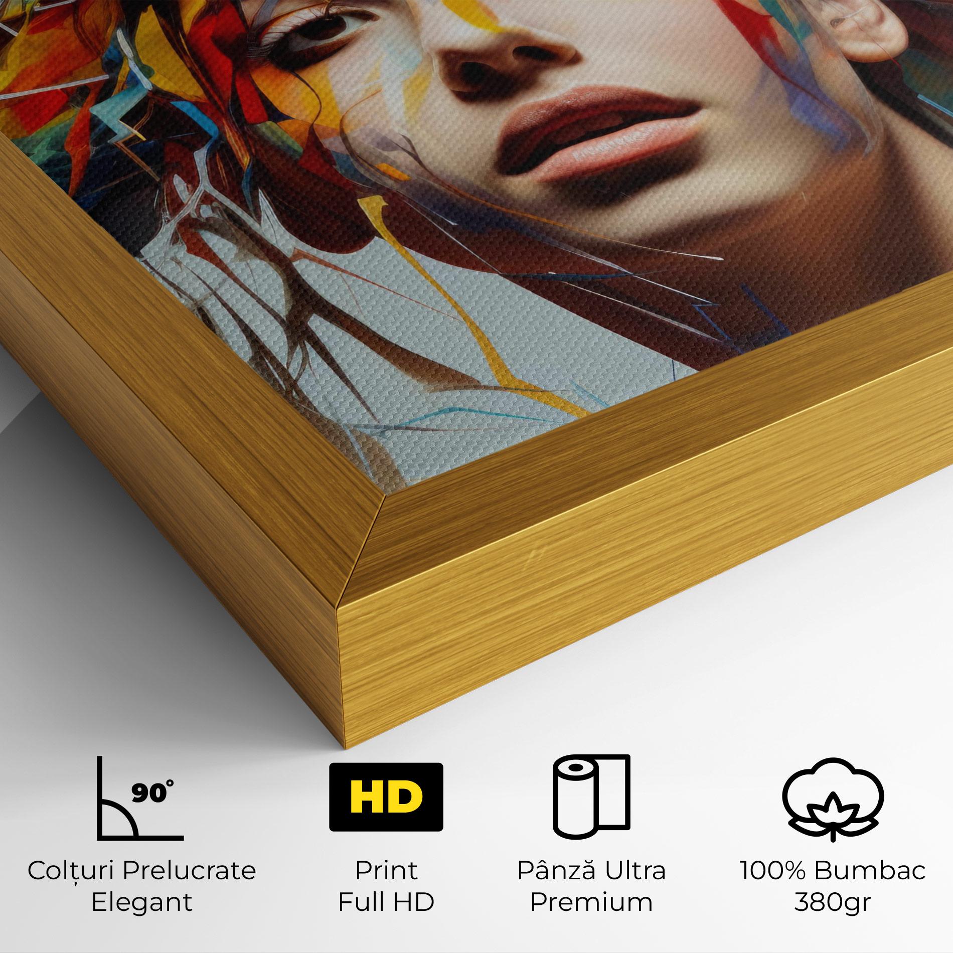Tablou Canvas Colorful Paint Hair mockup 4