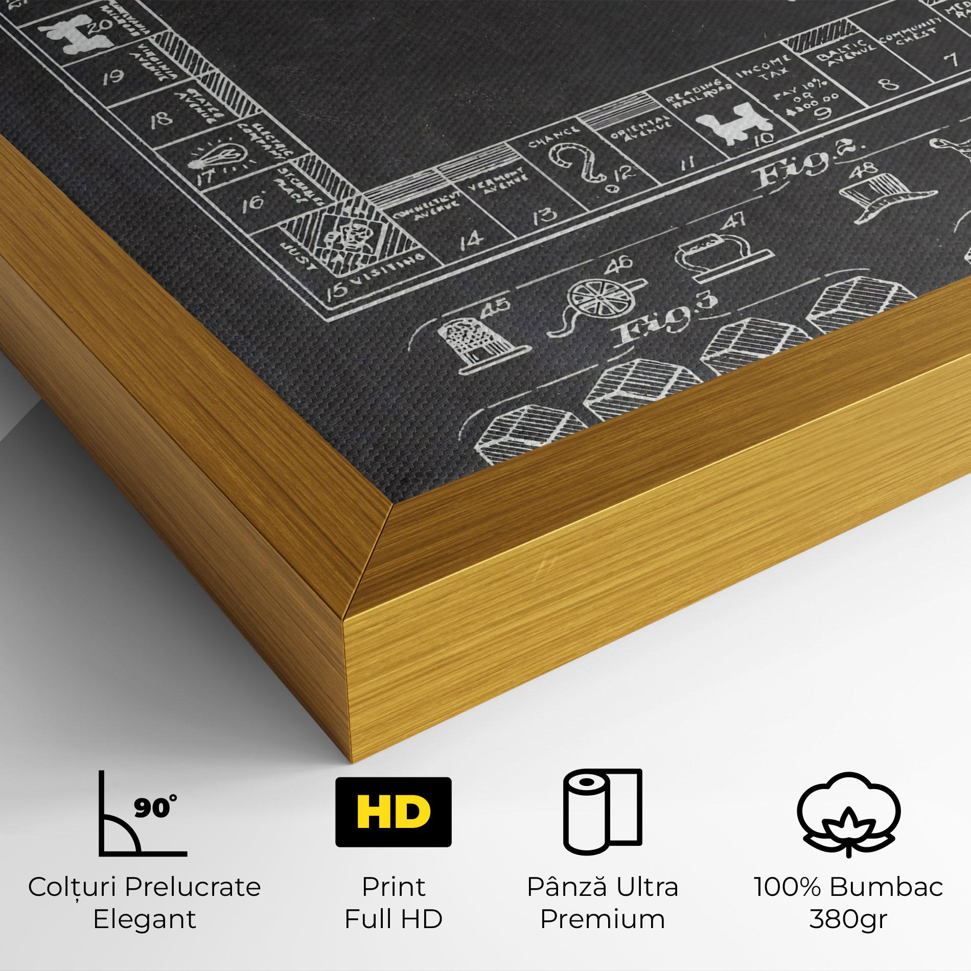 Tablou Canvas Monopoly Board mockup 4