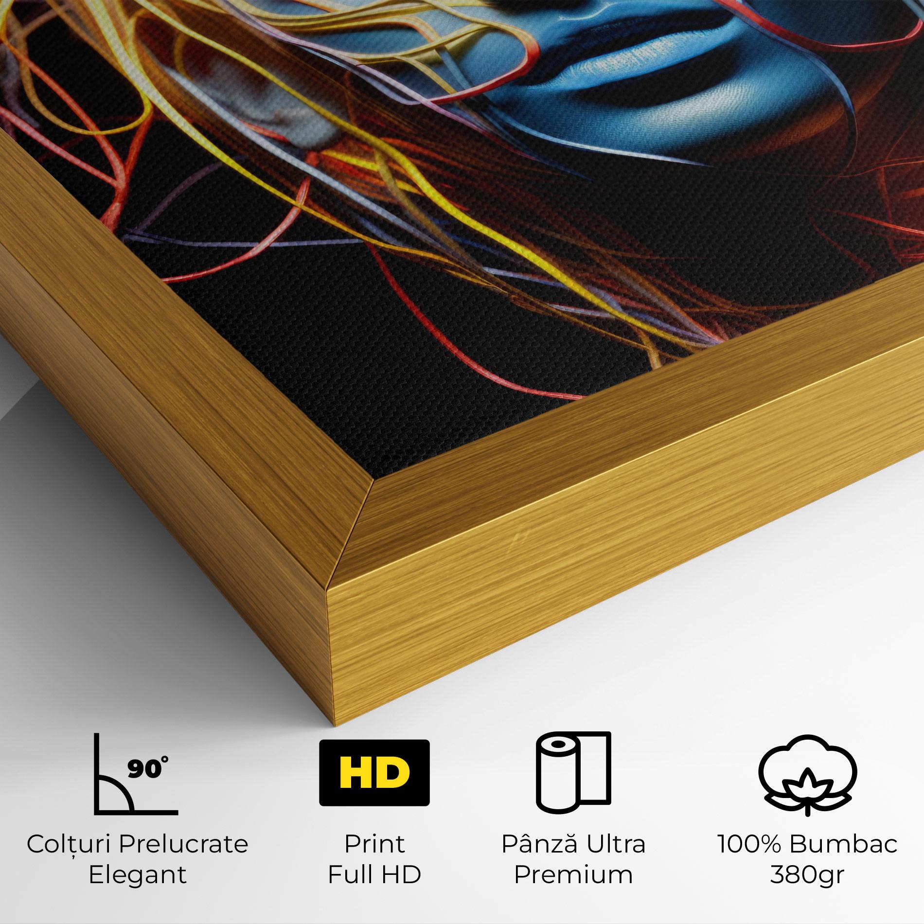 Tablou Canvas Neon Lights Hair mockup 4