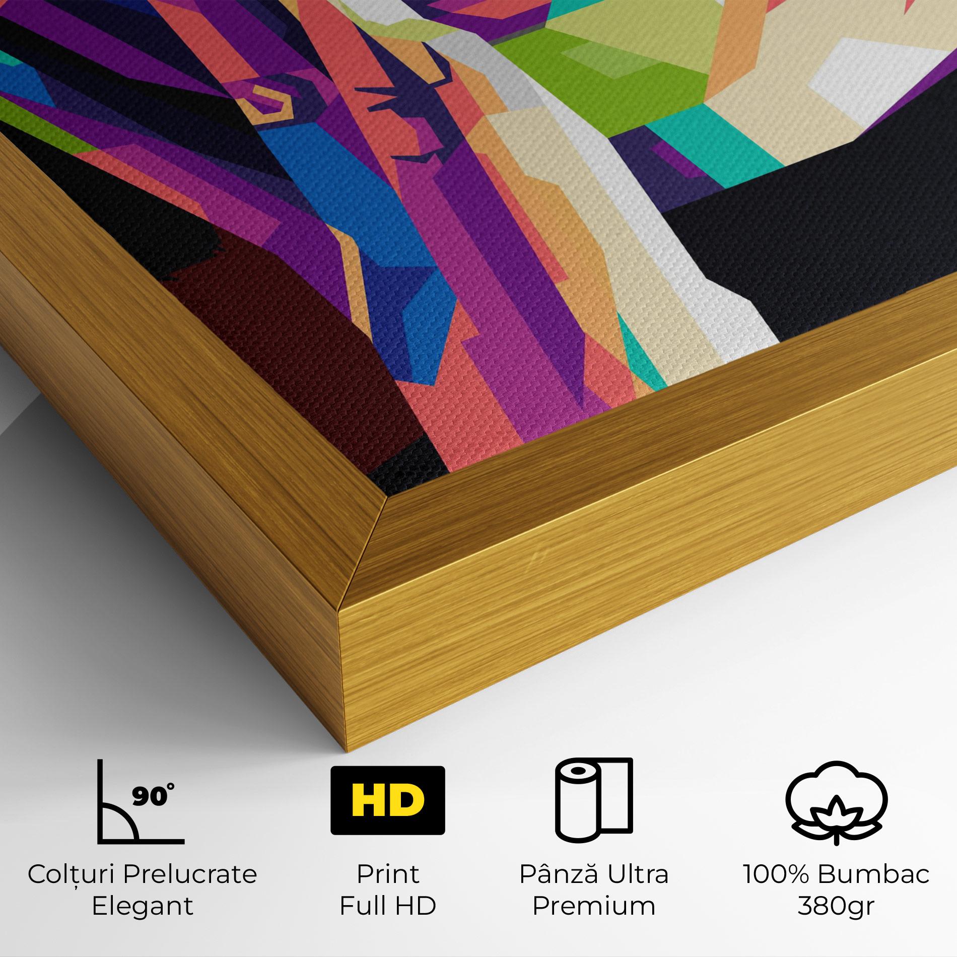 Tablou Canvas Polygonal Pretty Girl mockup 4