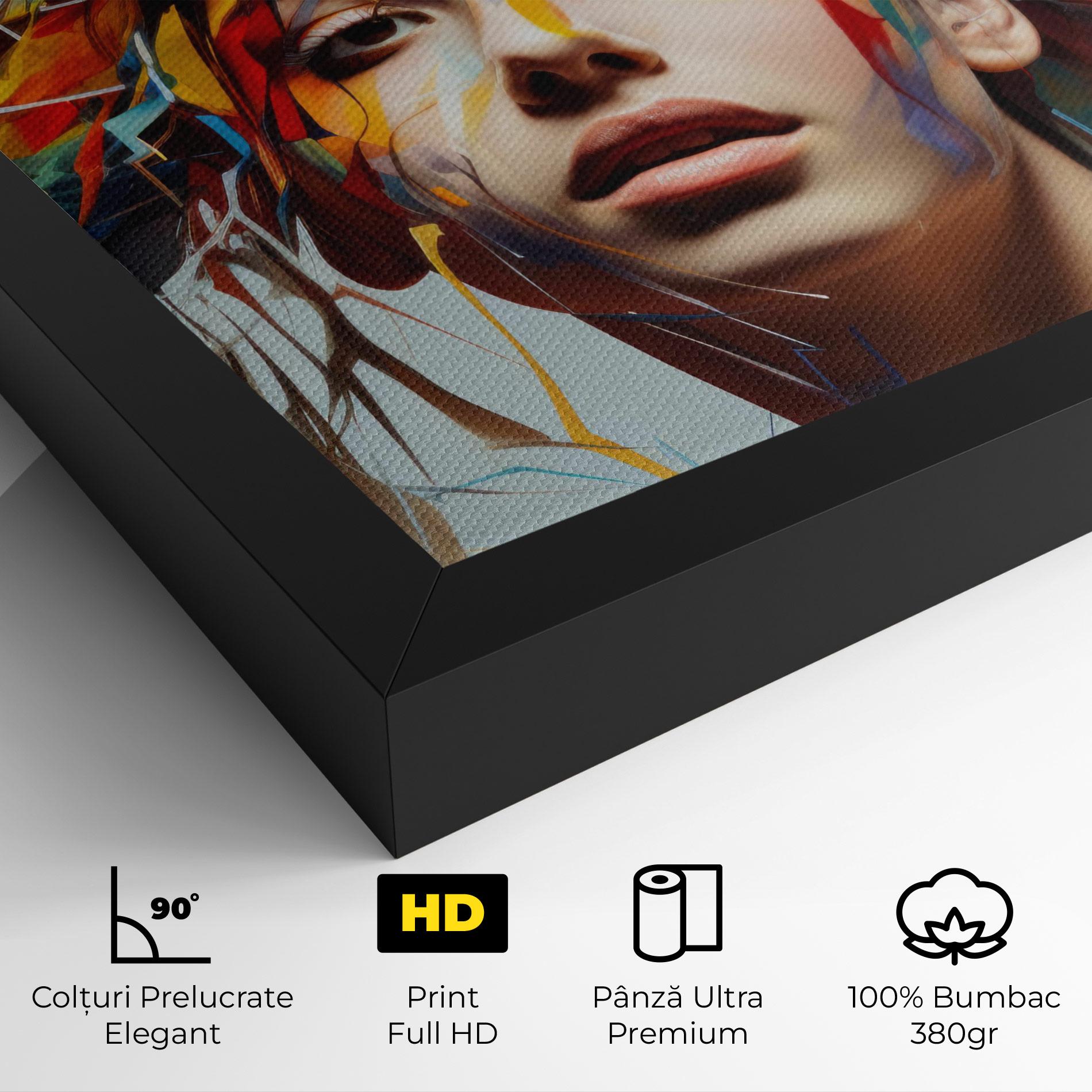 Tablou Canvas Colorful Paint Hair mockup 4