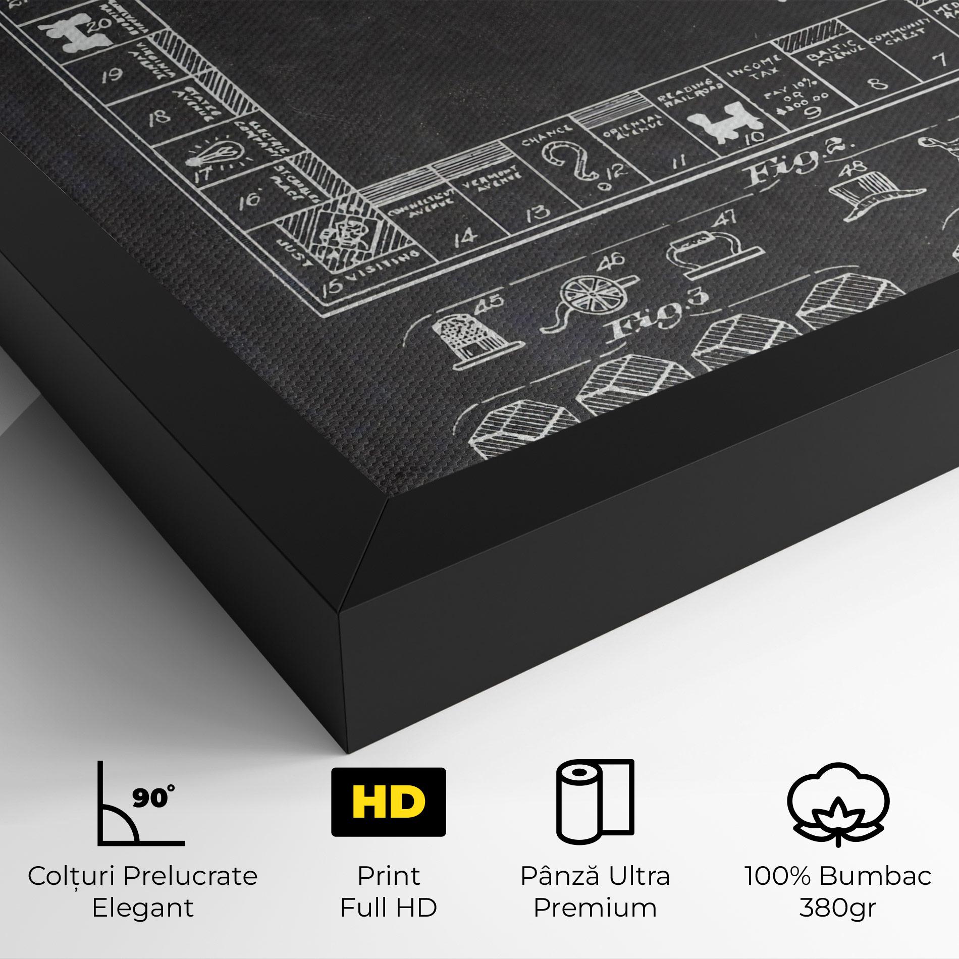 Tablou Canvas Monopoly Board mockup 4