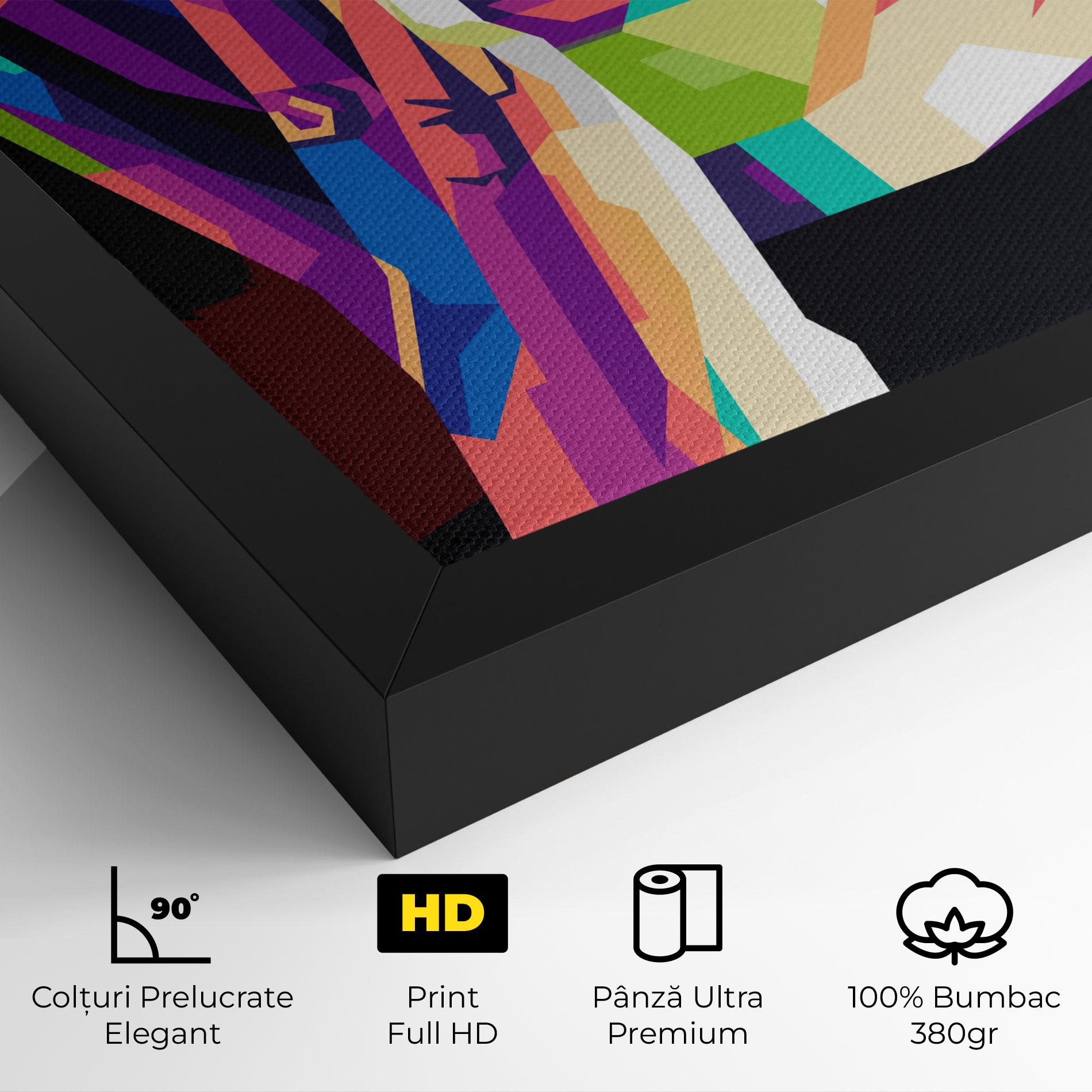 Tablou Canvas Polygonal Pretty Girl mockup 4