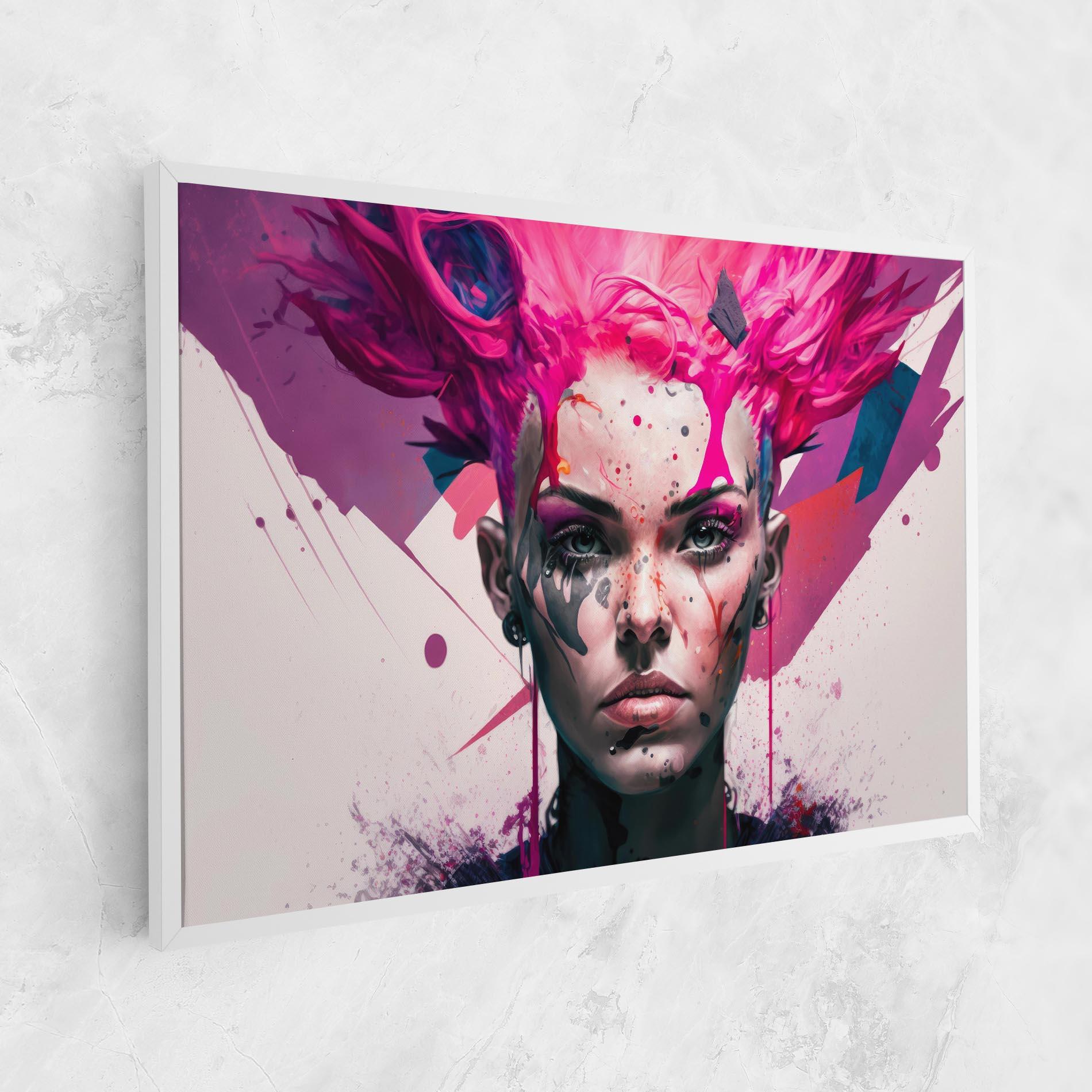 Tablou Canvas Abstract Pink Hair mockup 1
