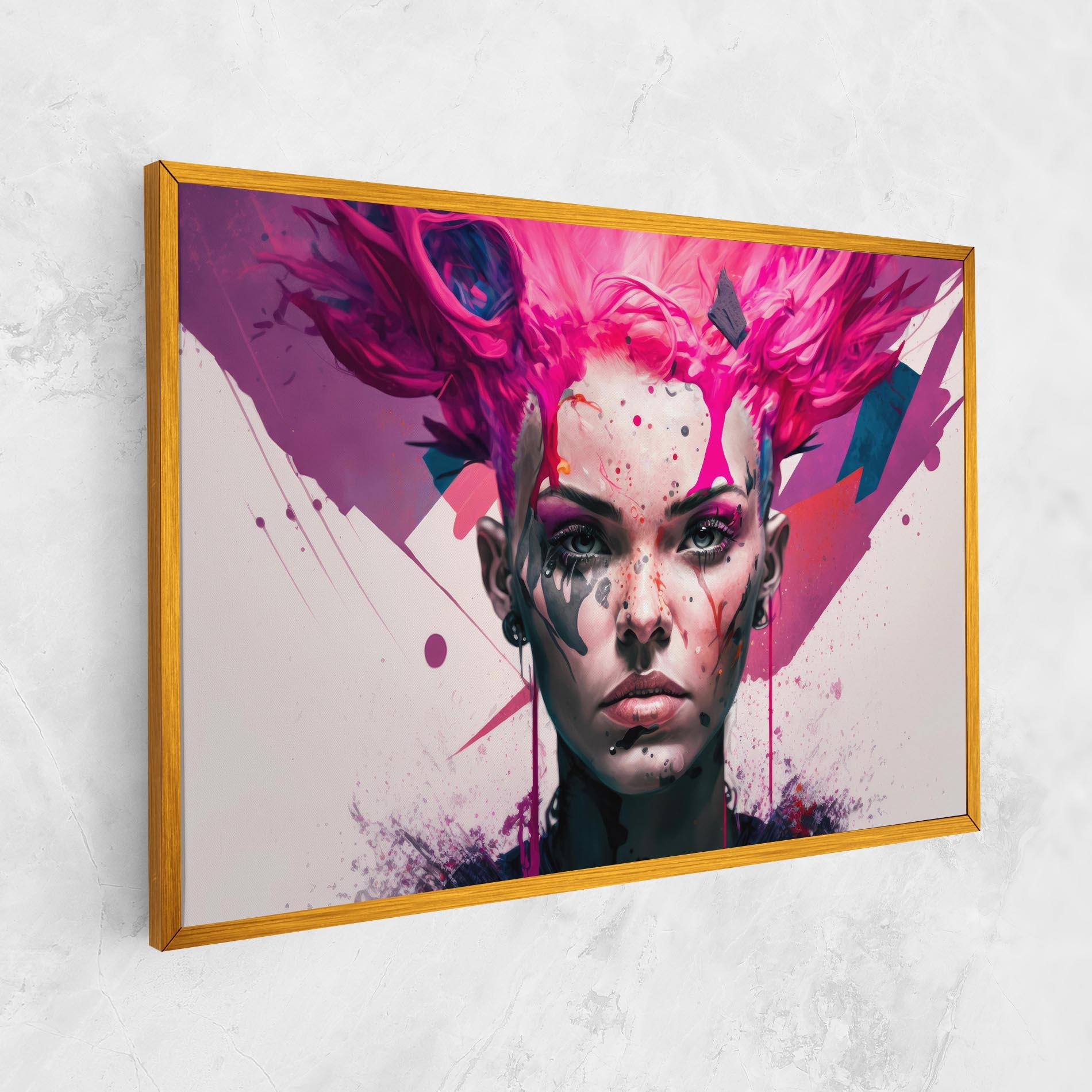 Tablou Canvas Abstract Pink Hair mockup 1