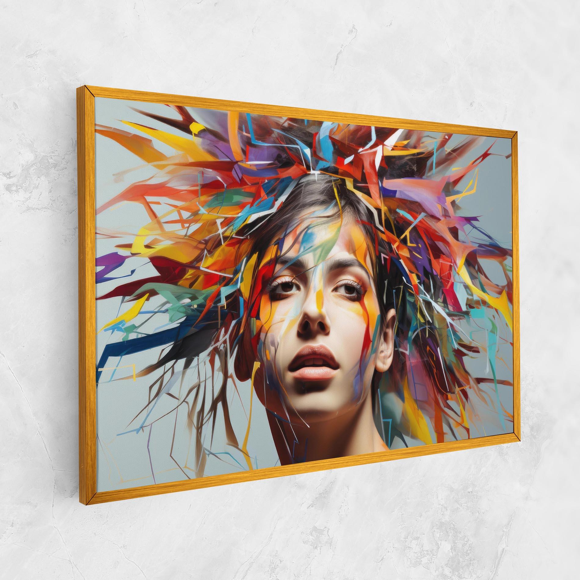 Tablou Canvas Colorful Paint Hair mockup 1