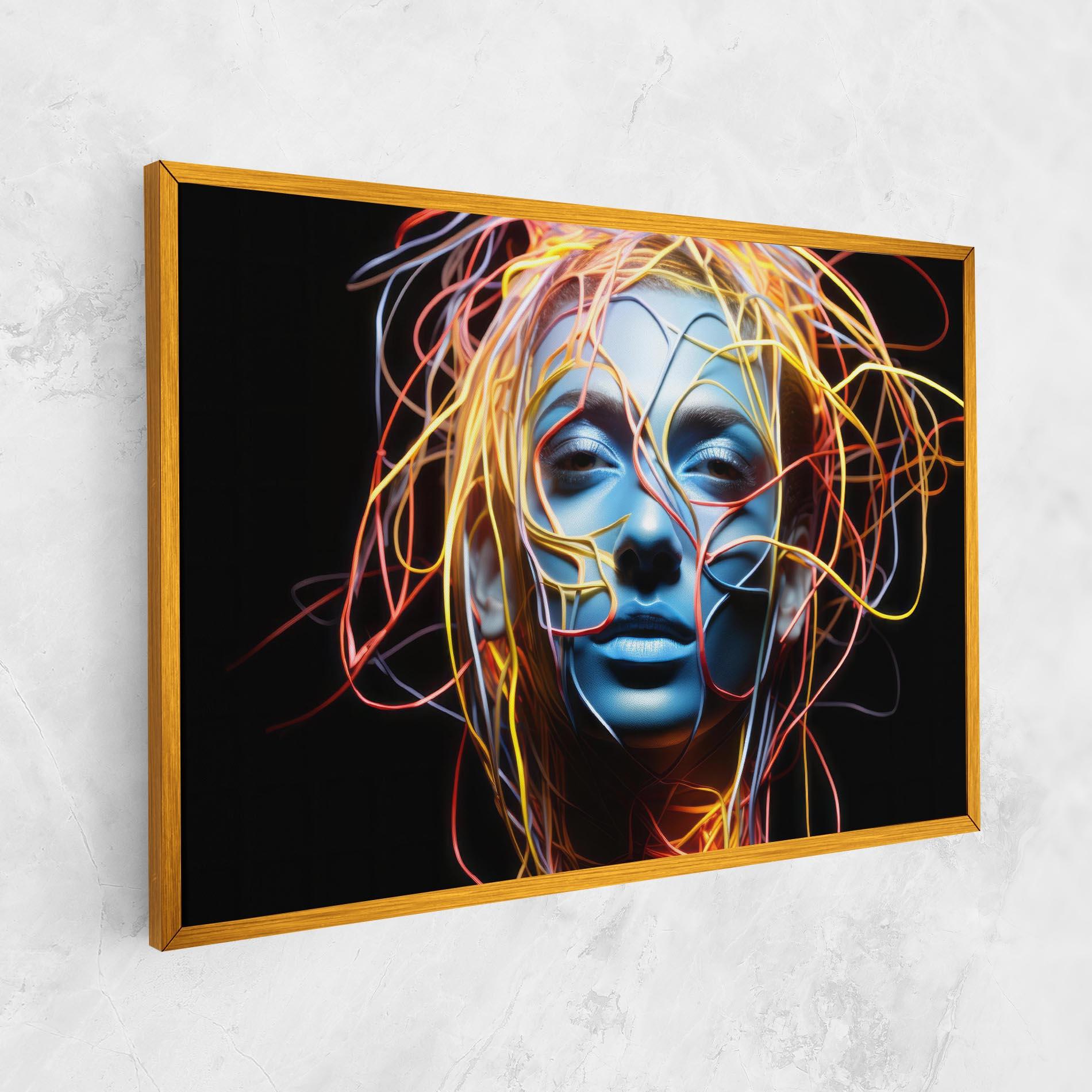 Tablou Canvas Neon Lights Hair mockup 1