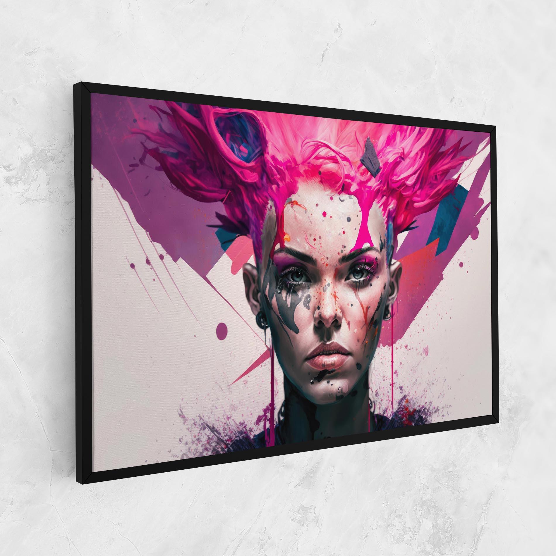 Tablou Canvas Abstract Pink Hair mockup 1