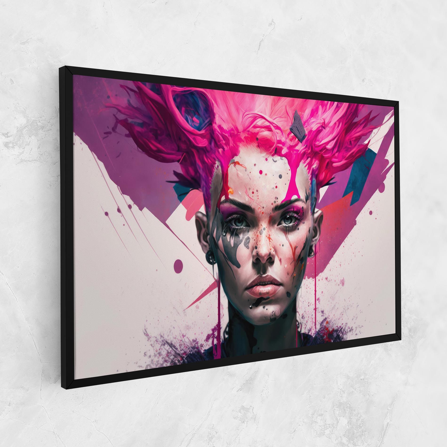 Abstract Pink Hair mockup 1