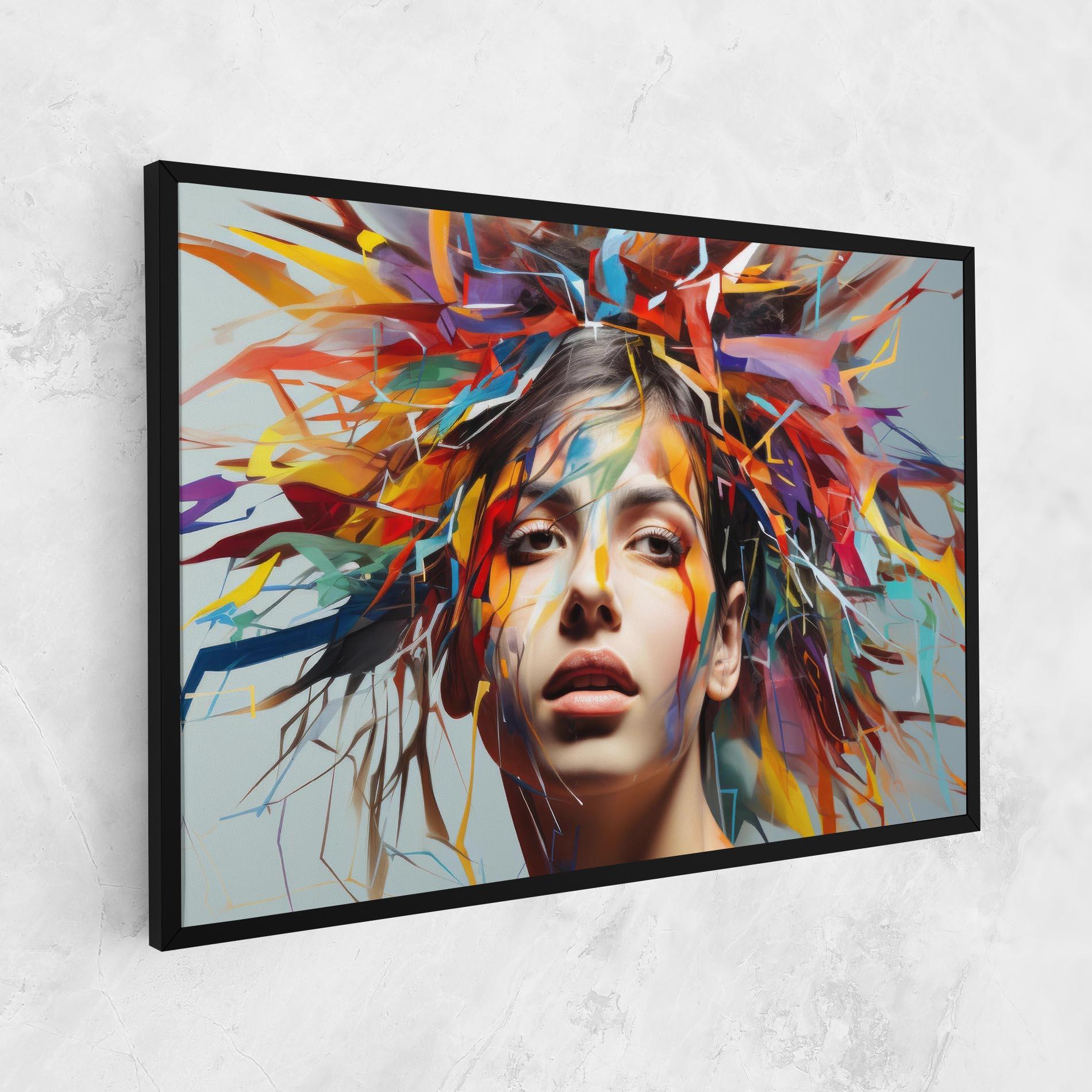 Tablou Canvas Colorful Paint Hair mockup 1