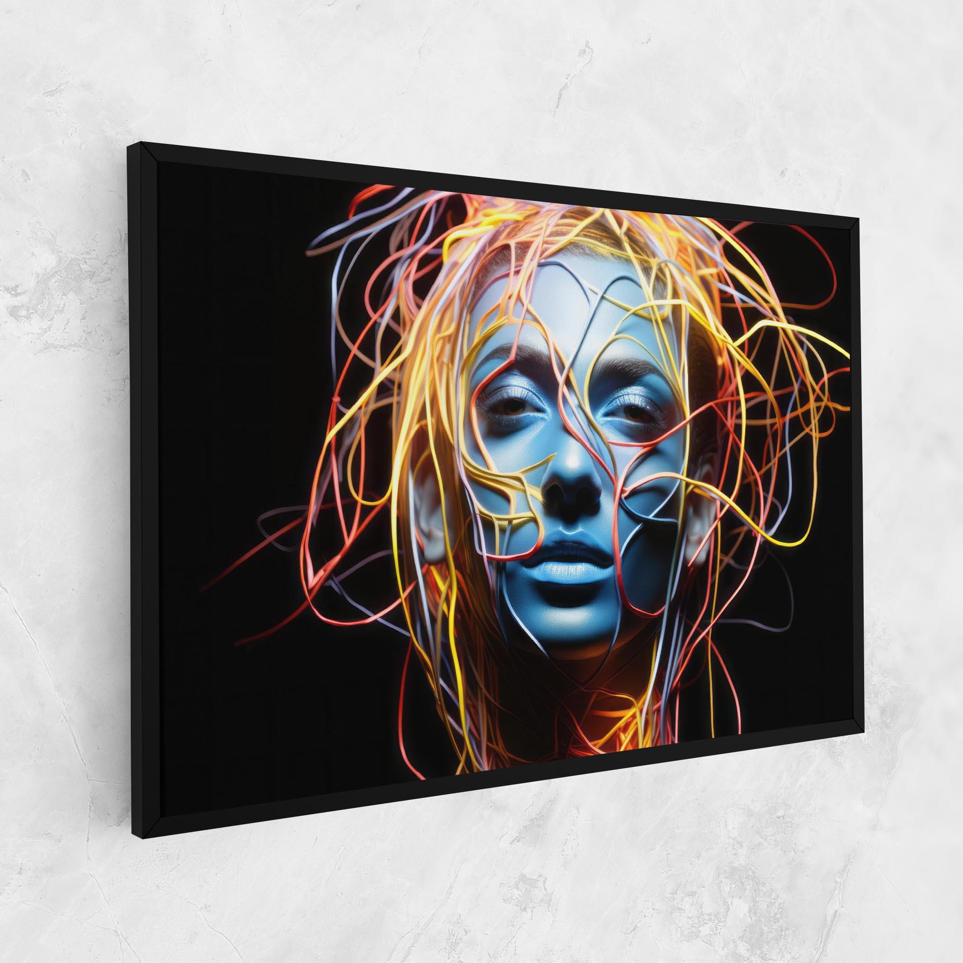 Tablou Canvas Neon Lights Hair mockup 1