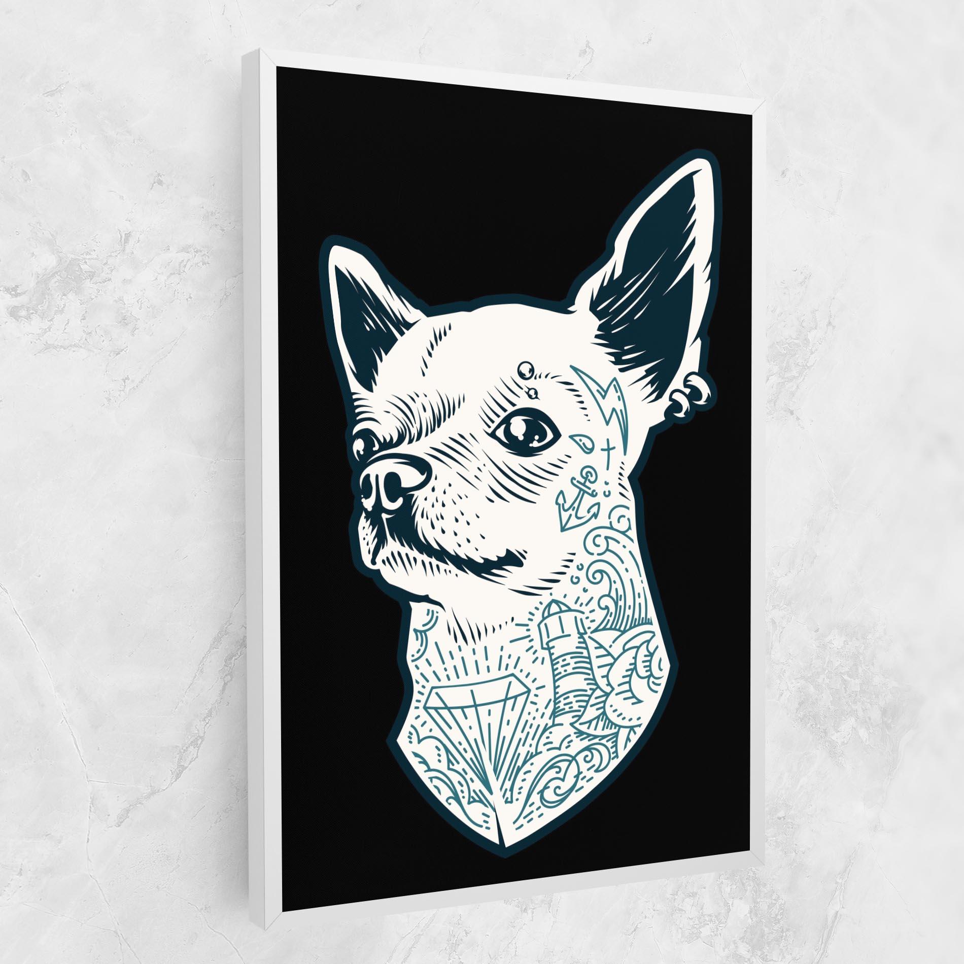 Tablou Canvas Chihuahua Tattoo mockup 1