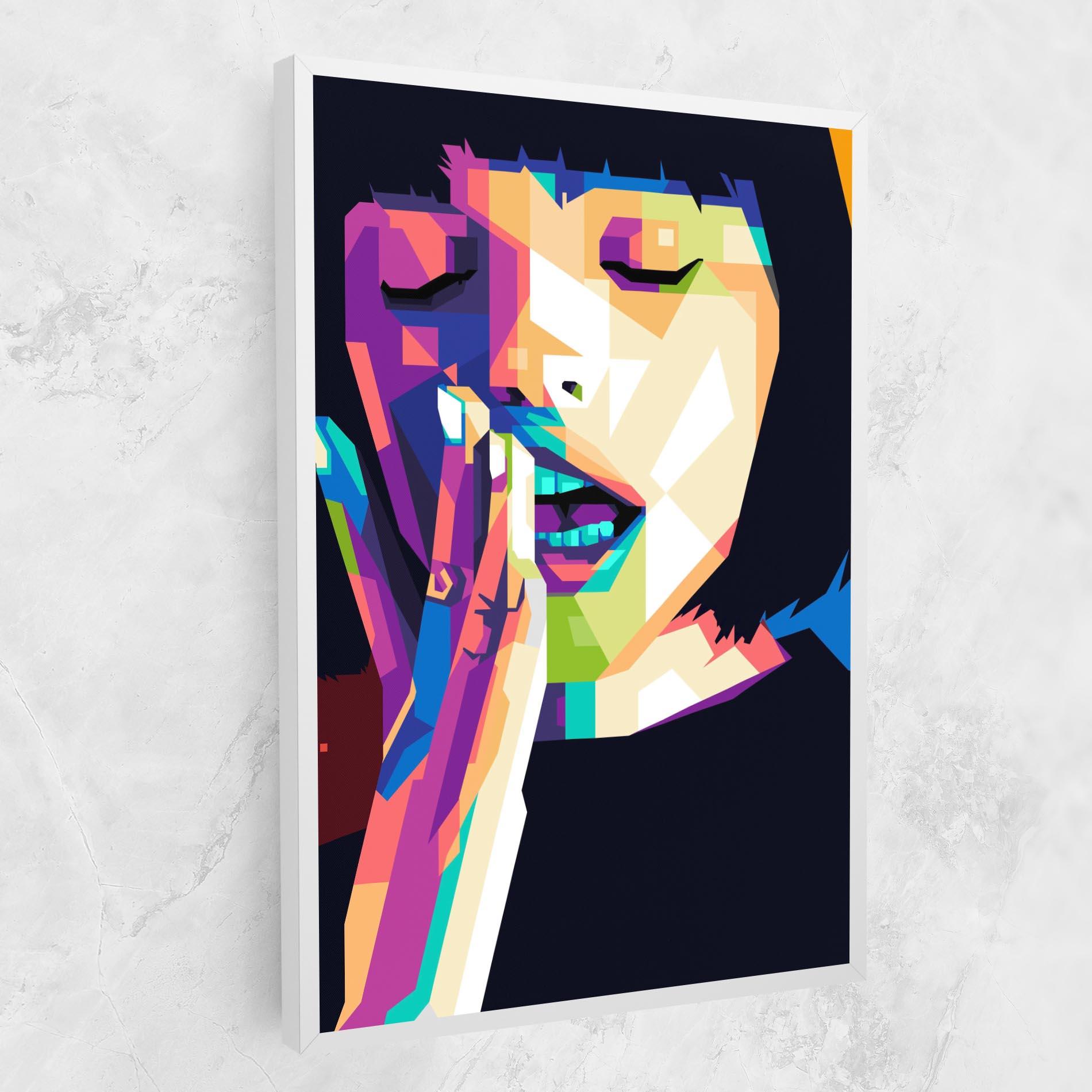 Tablou Canvas Polygonal Pretty Girl mockup 1
