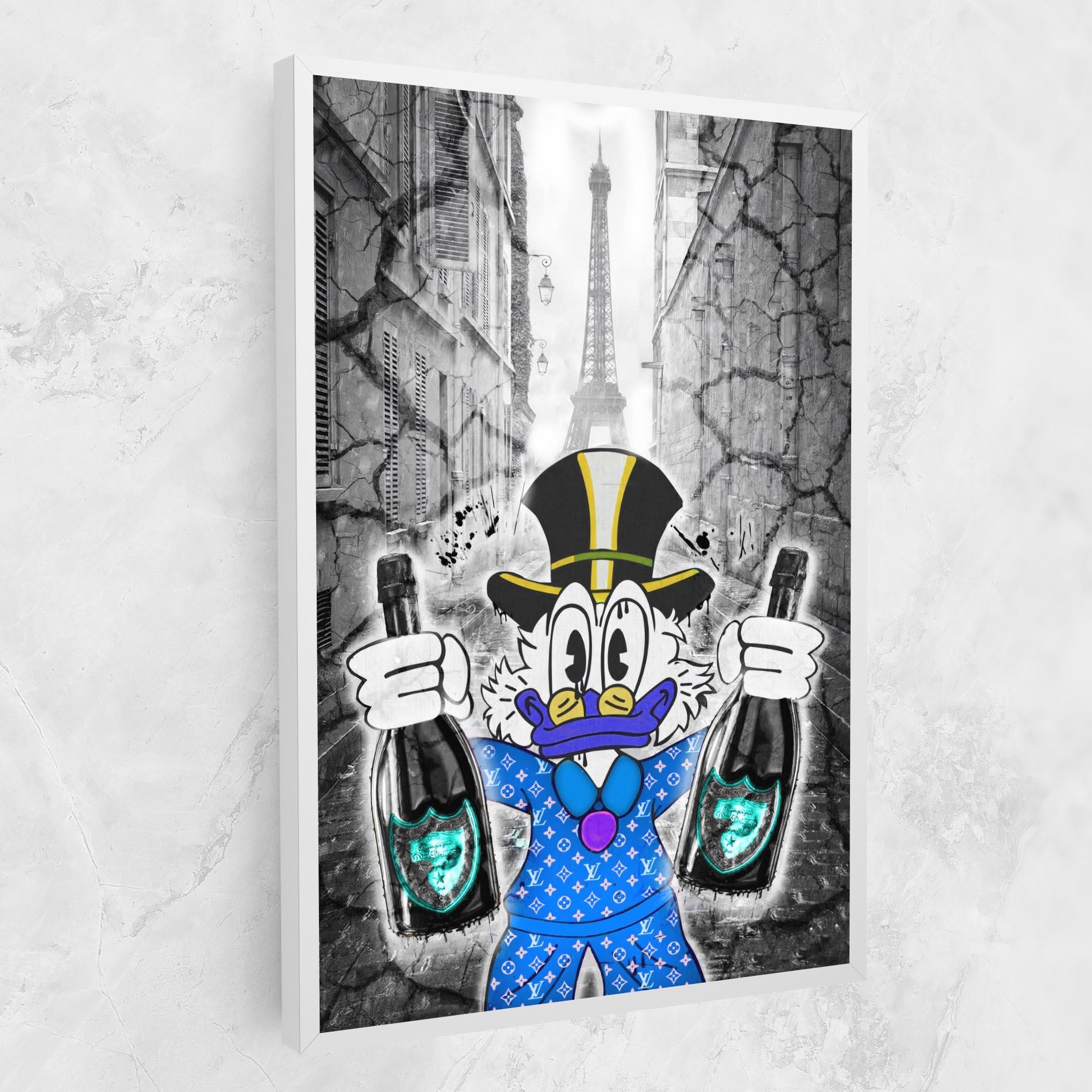 Tablou Canvas Wheres My Champagne Blue mockup 1