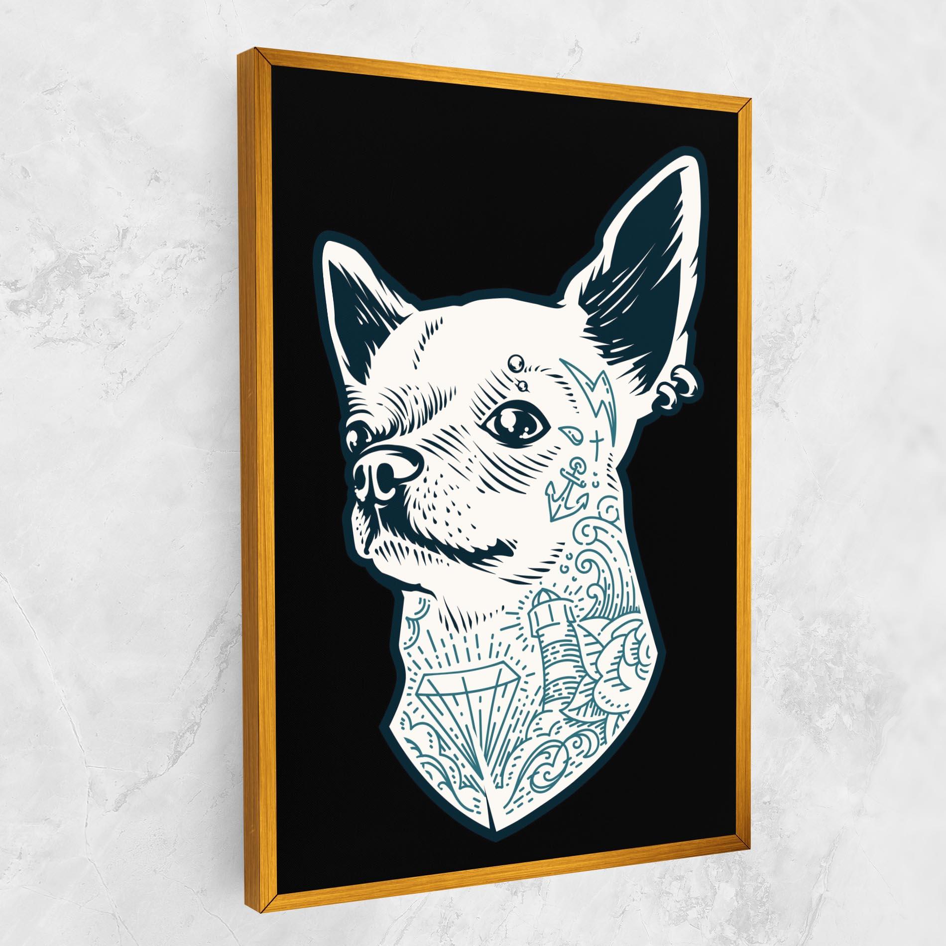 Tablou Canvas Chihuahua Tattoo mockup 1