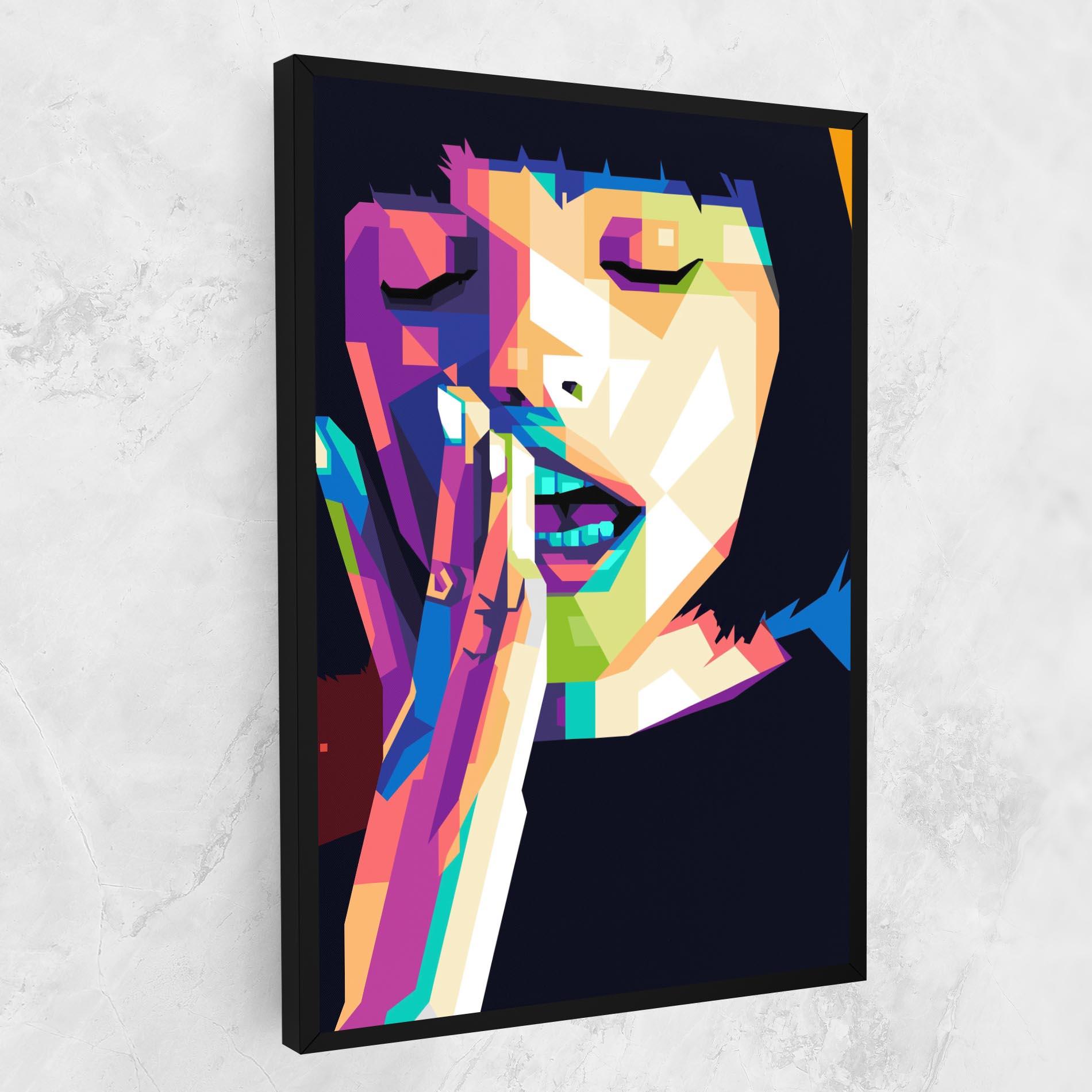 Tablou Canvas Polygonal Pretty Girl mockup 1