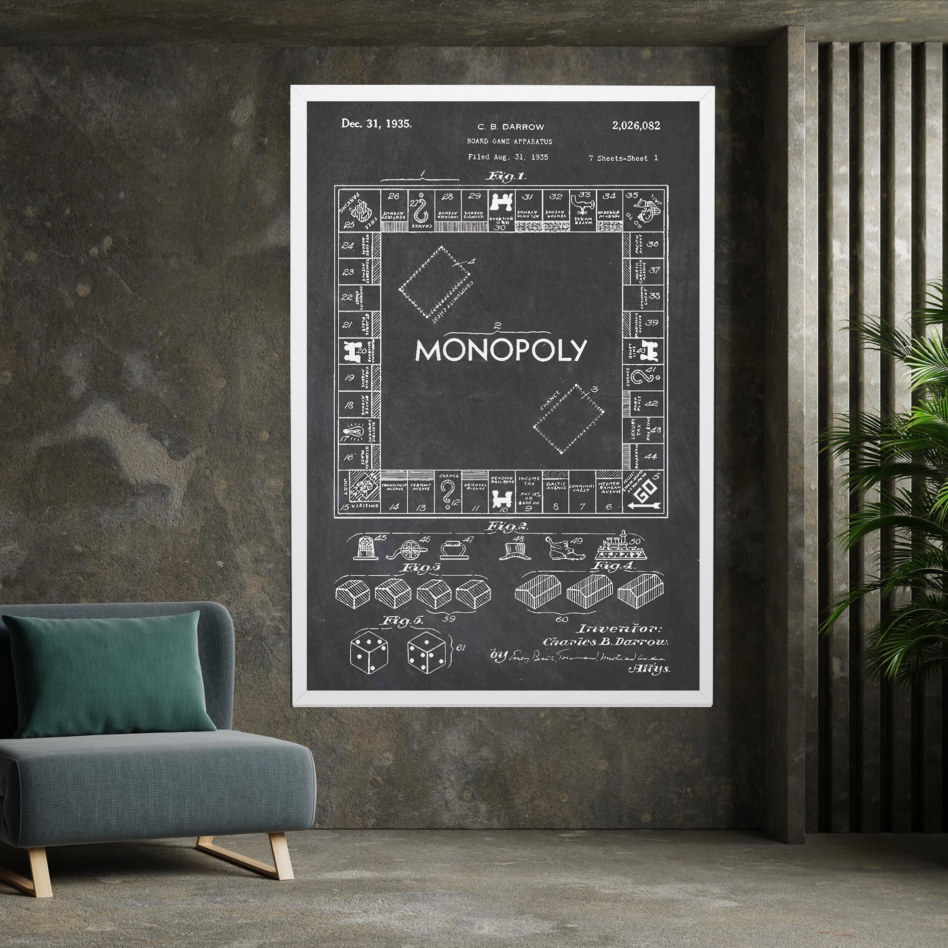 Tablou Canvas Monopoly Board mockup 7