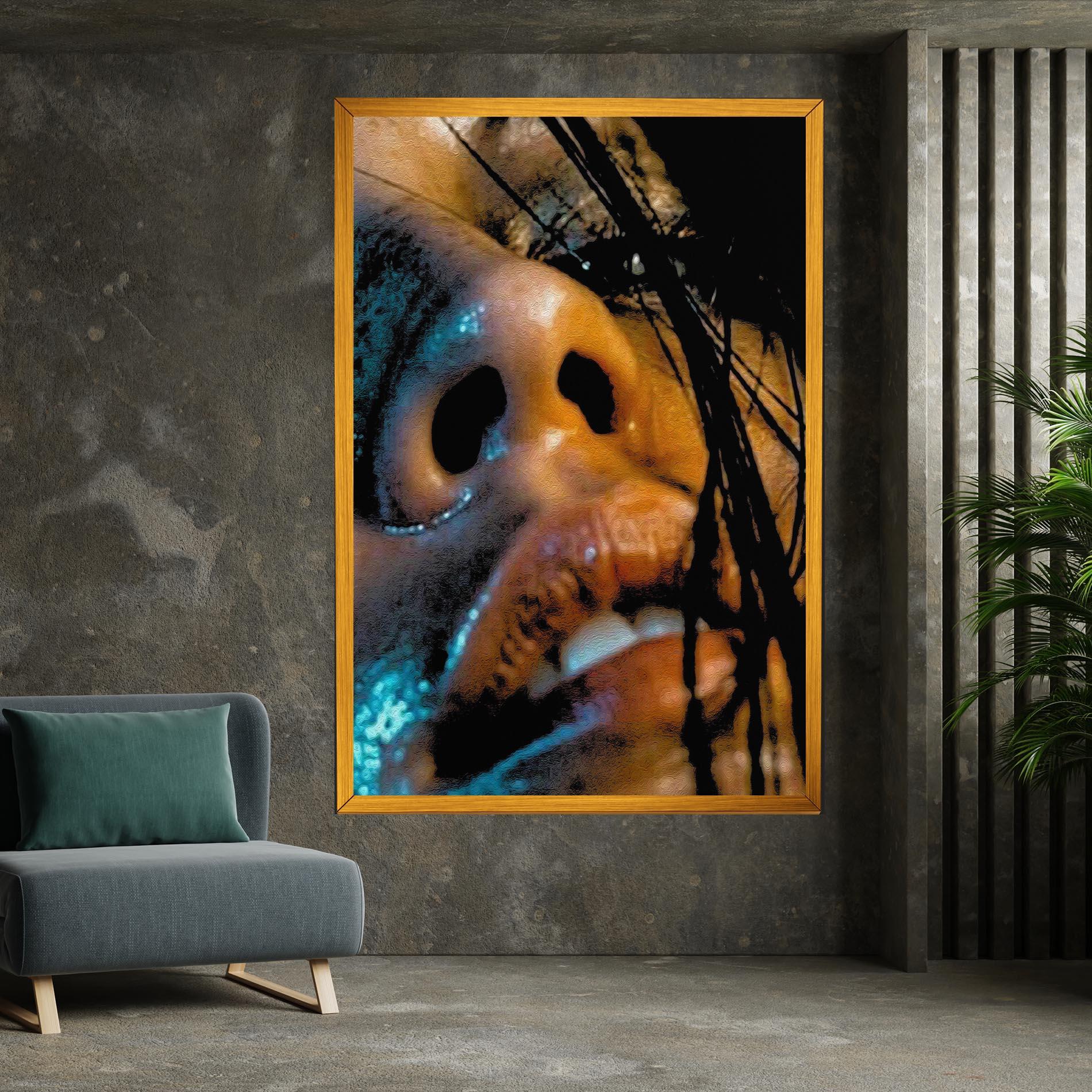 Tablou Canvas Blue Light Face mockup 7