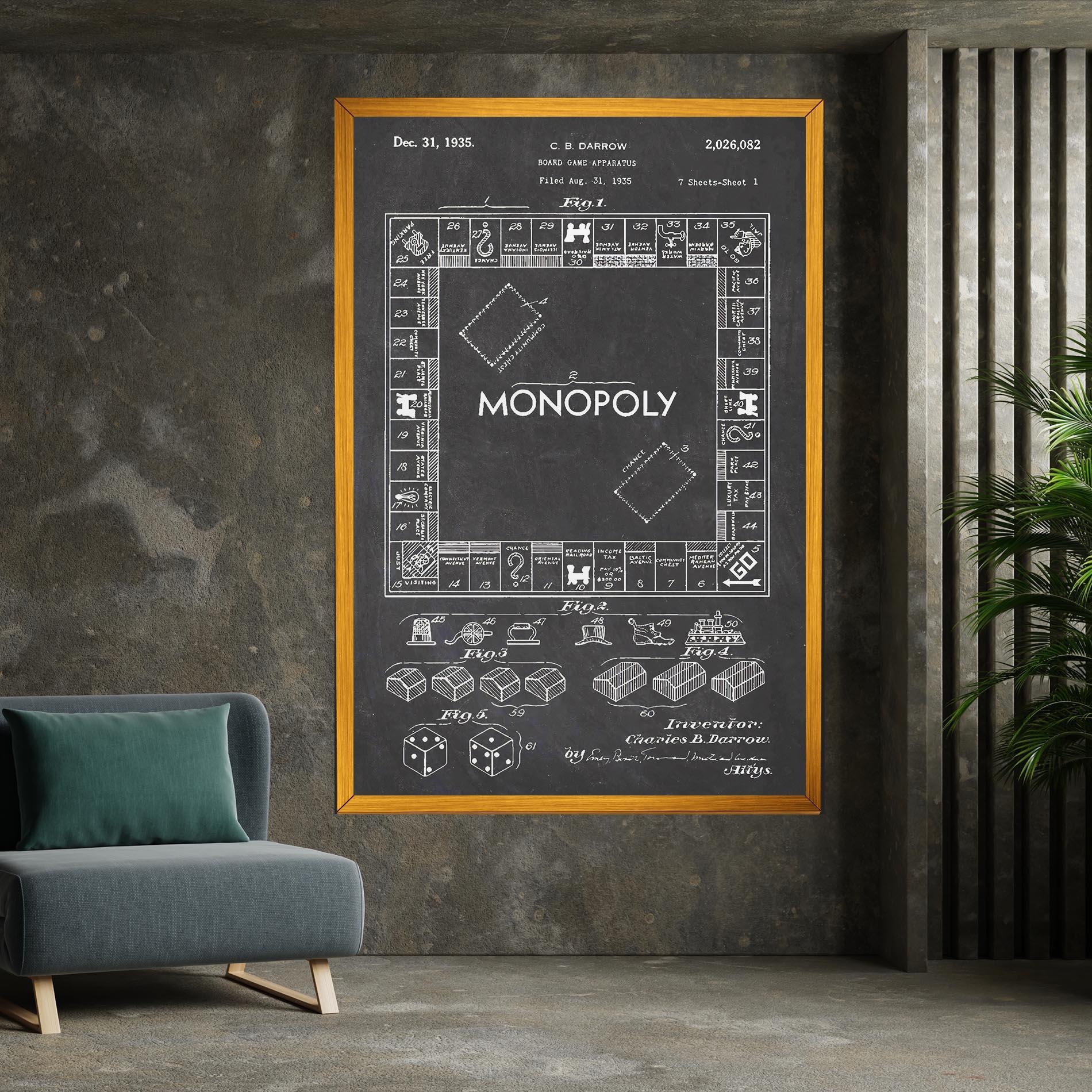Tablou Canvas Monopoly Board mockup 7