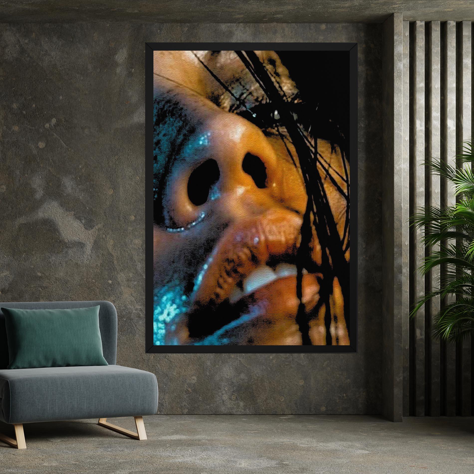 Tablou Canvas Blue Light Face mockup 7