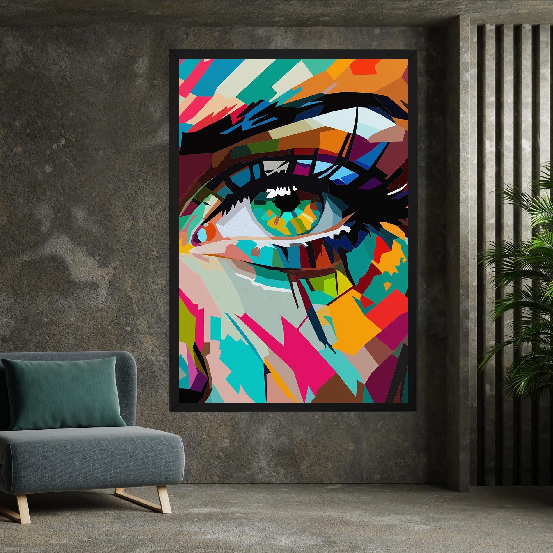 Tablou Canvas Colorful Eye mockup 7