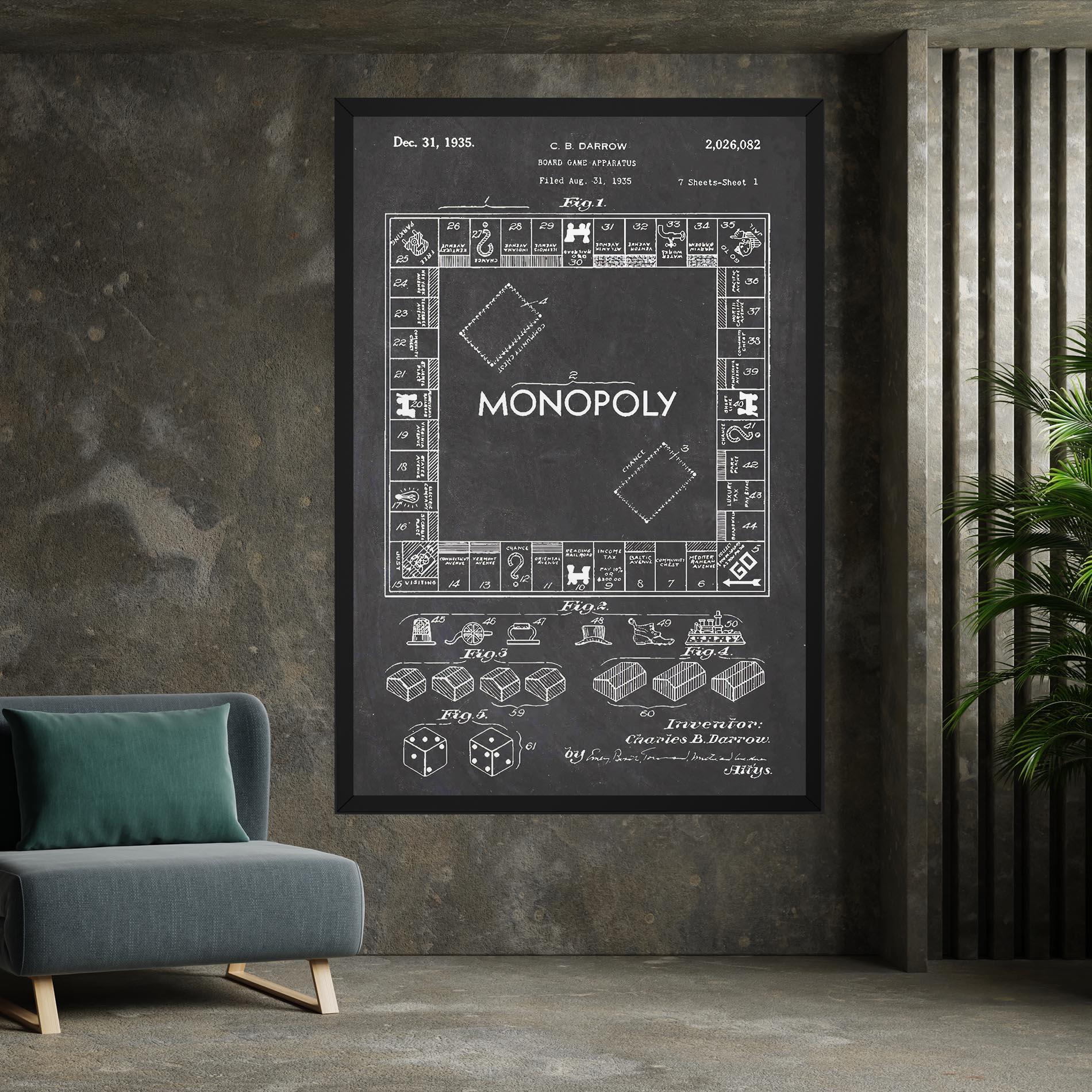 Tablou Canvas Monopoly Board mockup 7