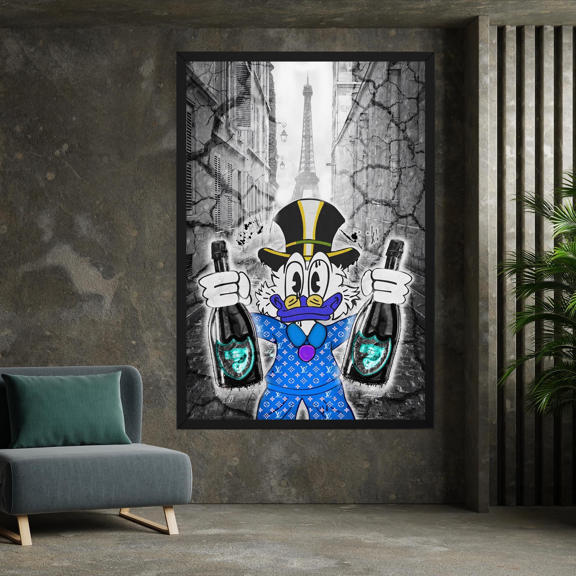 Tablou Canvas Wheres My Champagne Blue mockup 7