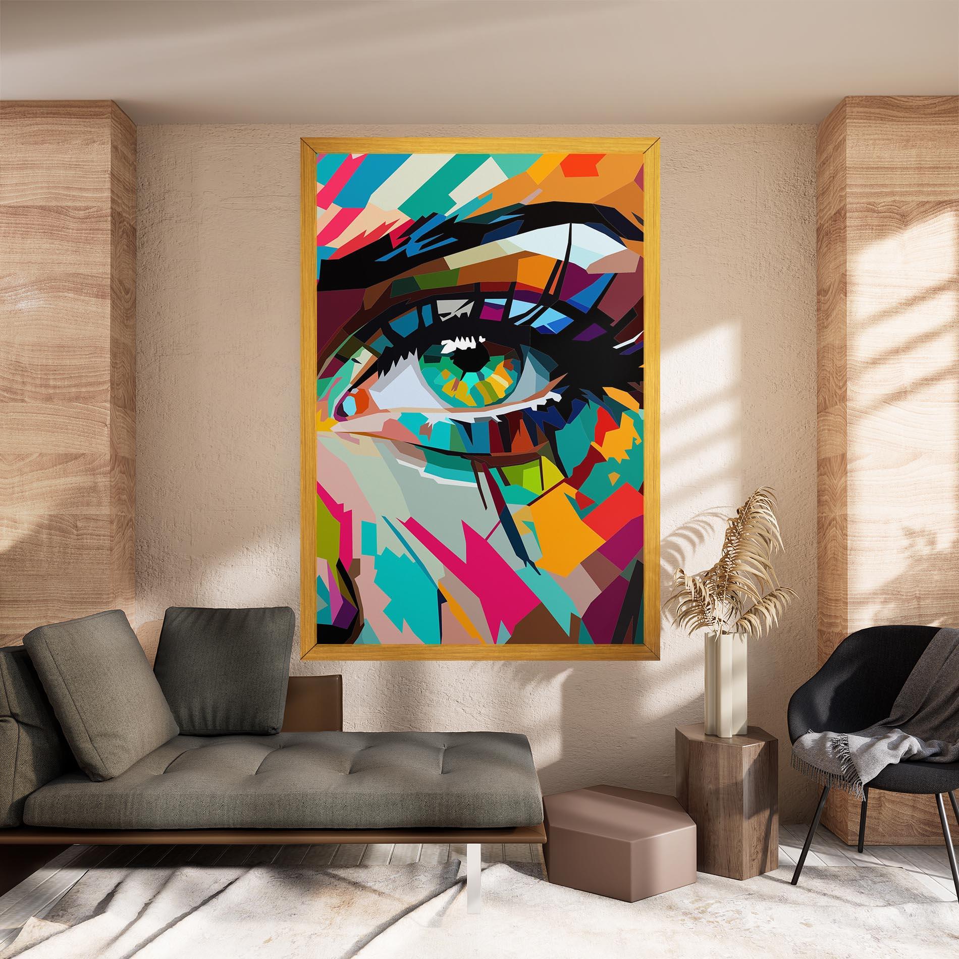 Tablou Canvas Colorful Eye mockup 8