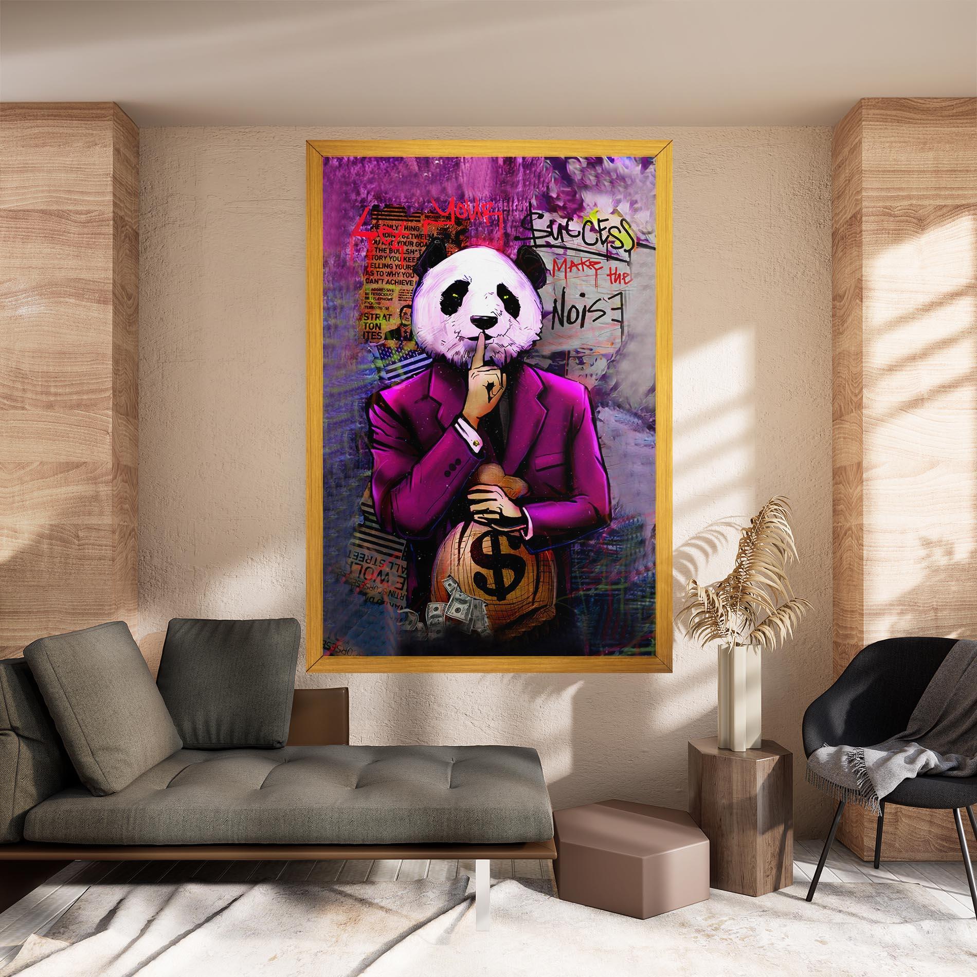 Tablou Canvas Silence Panda mockup 8