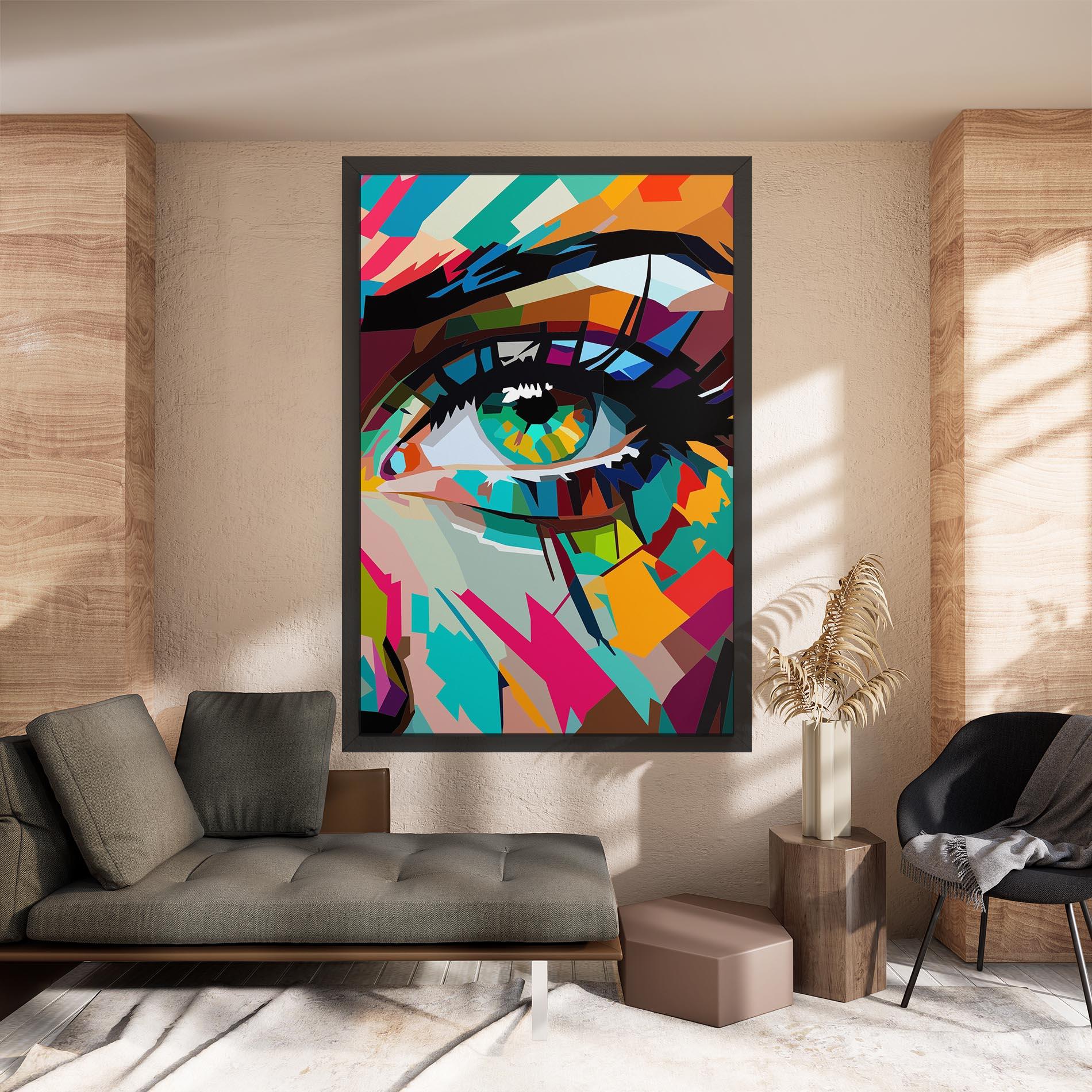 Tablou Canvas Colorful Eye mockup 8