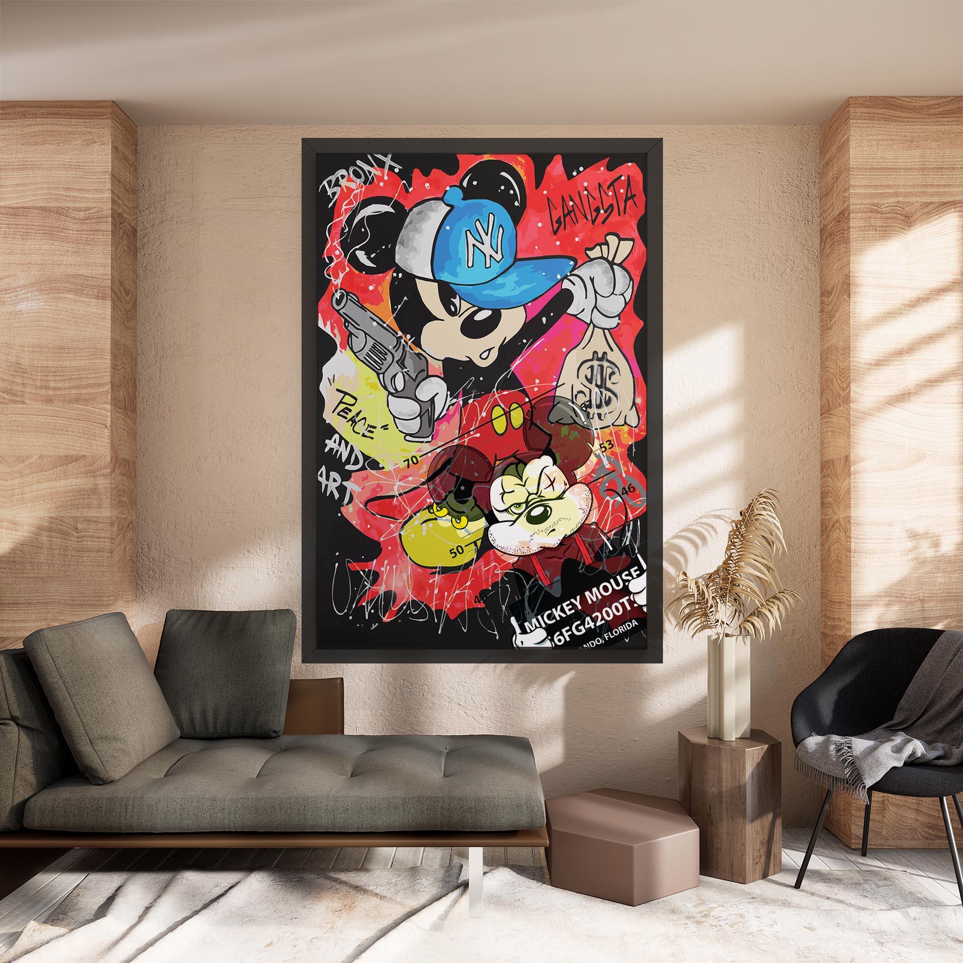 Tablou Canvas Gangsta Mickey mockup 8