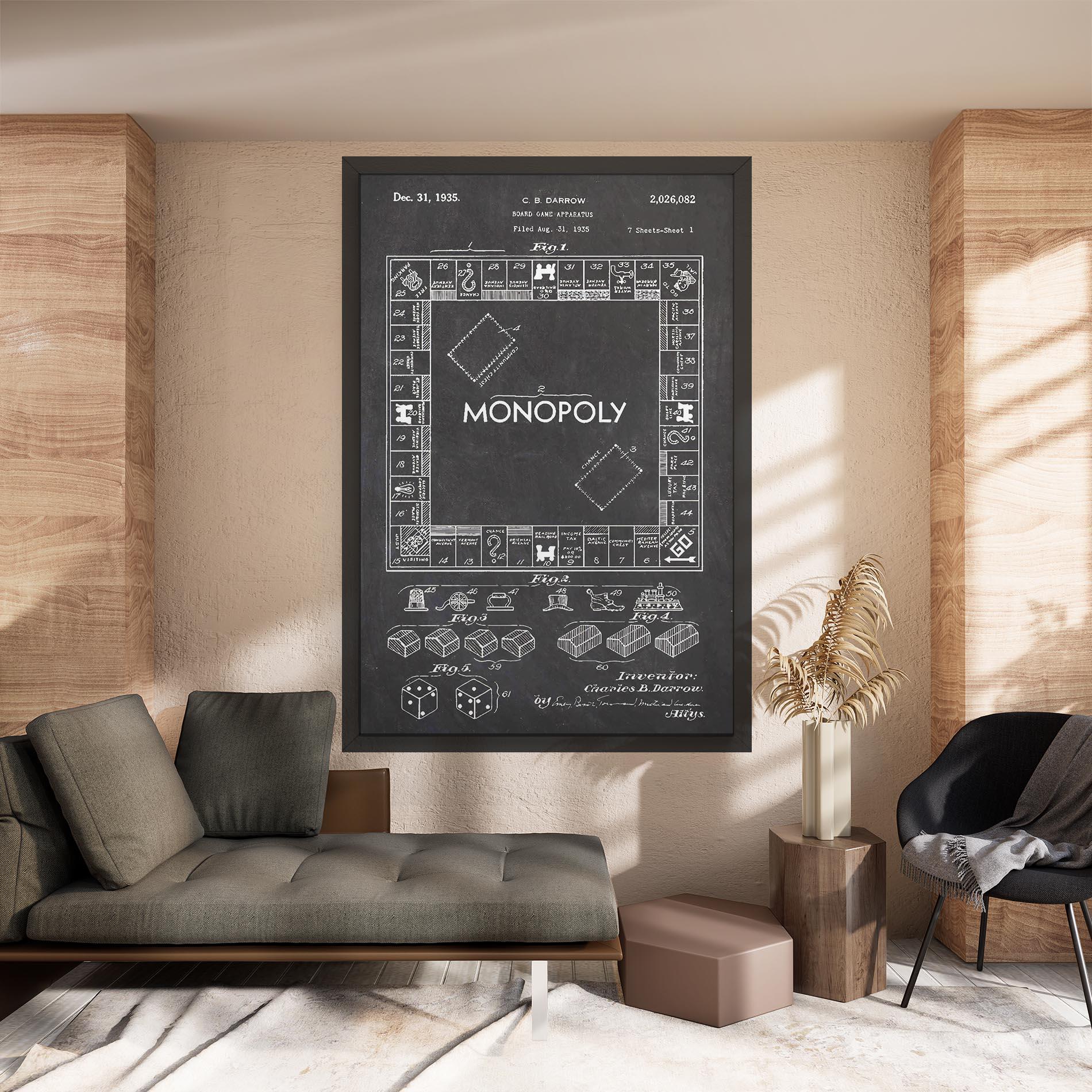 Tablou Canvas Monopoly Board mockup 8