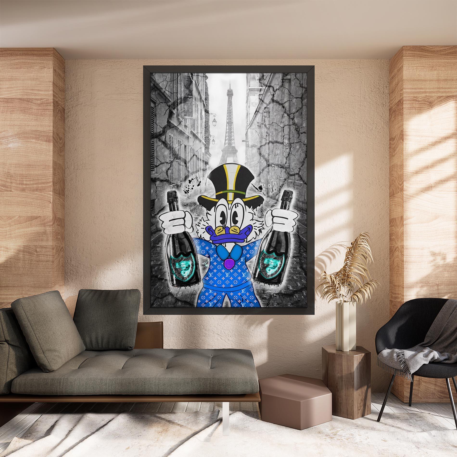 Tablou Canvas Wheres My Champagne Blue mockup 8