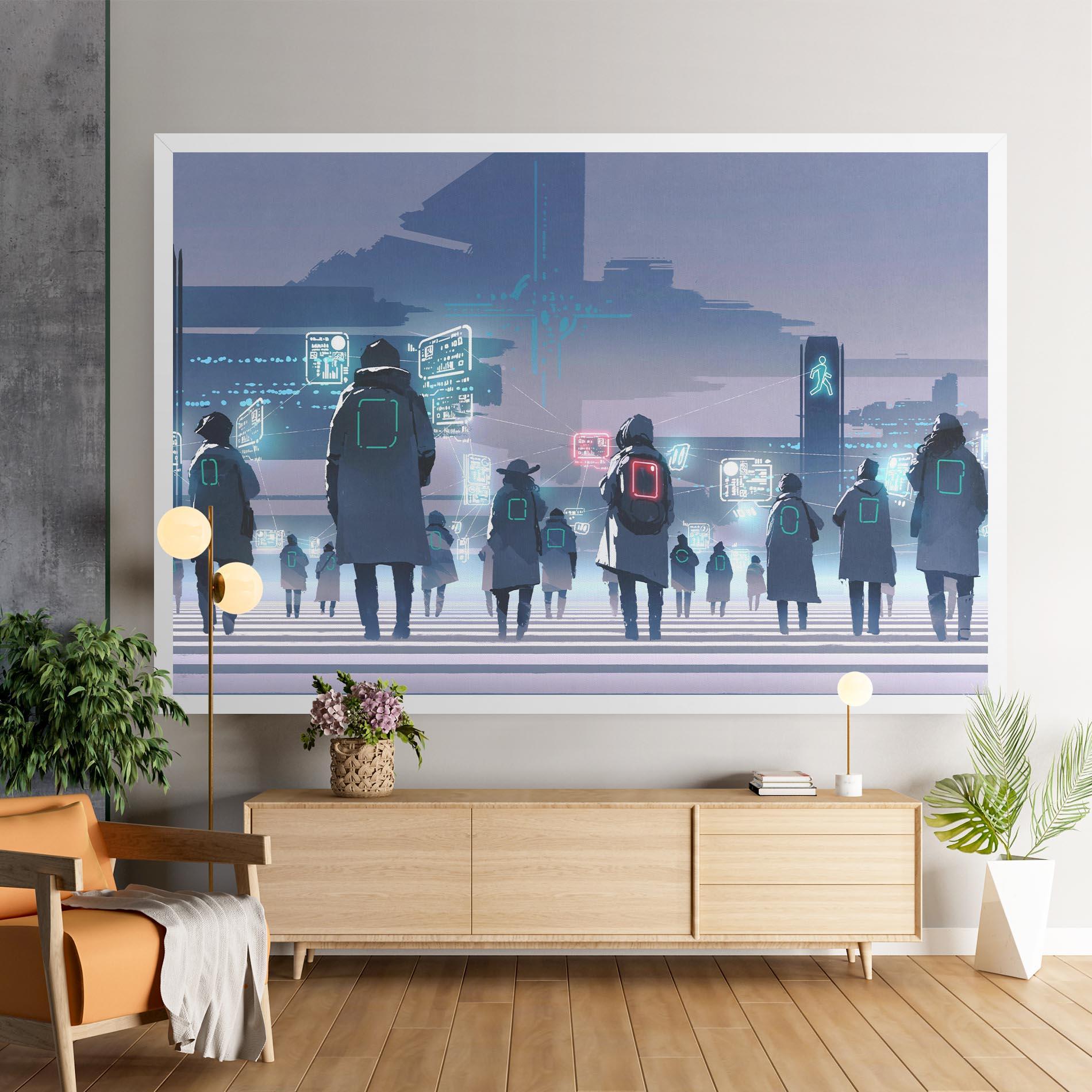Tablou Canvas Futuristic People mockup 9