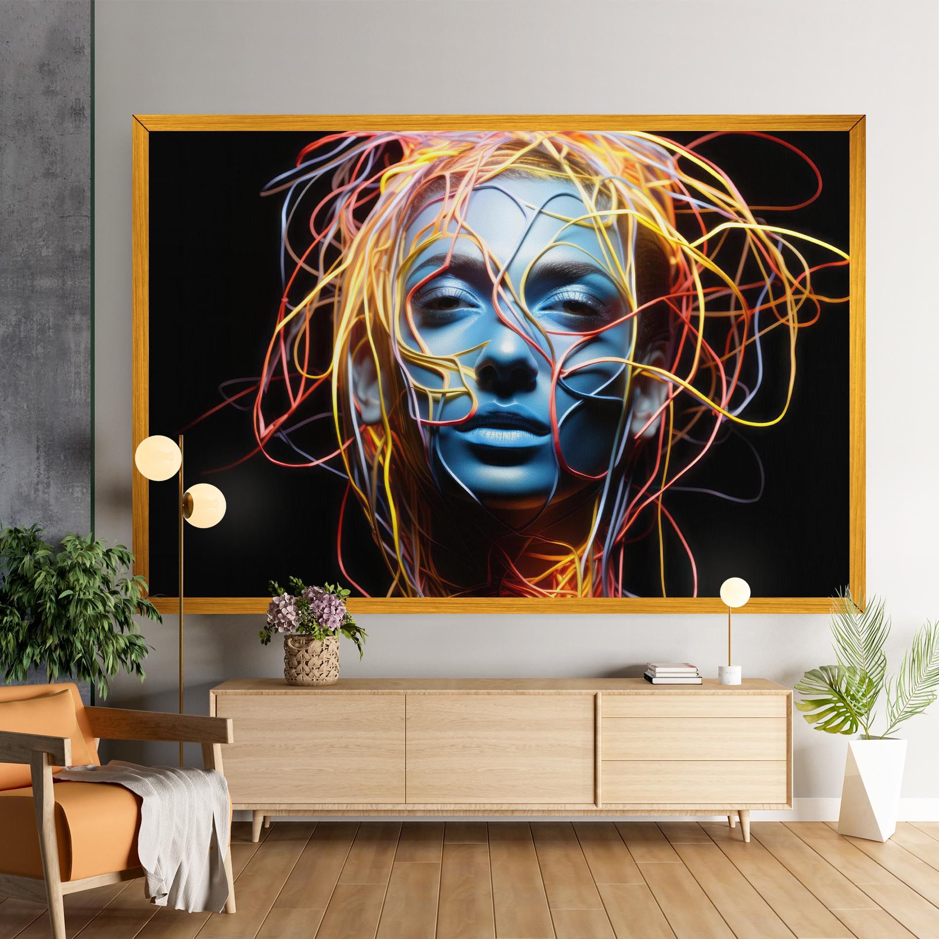 Neon Lights Hair mockup 9