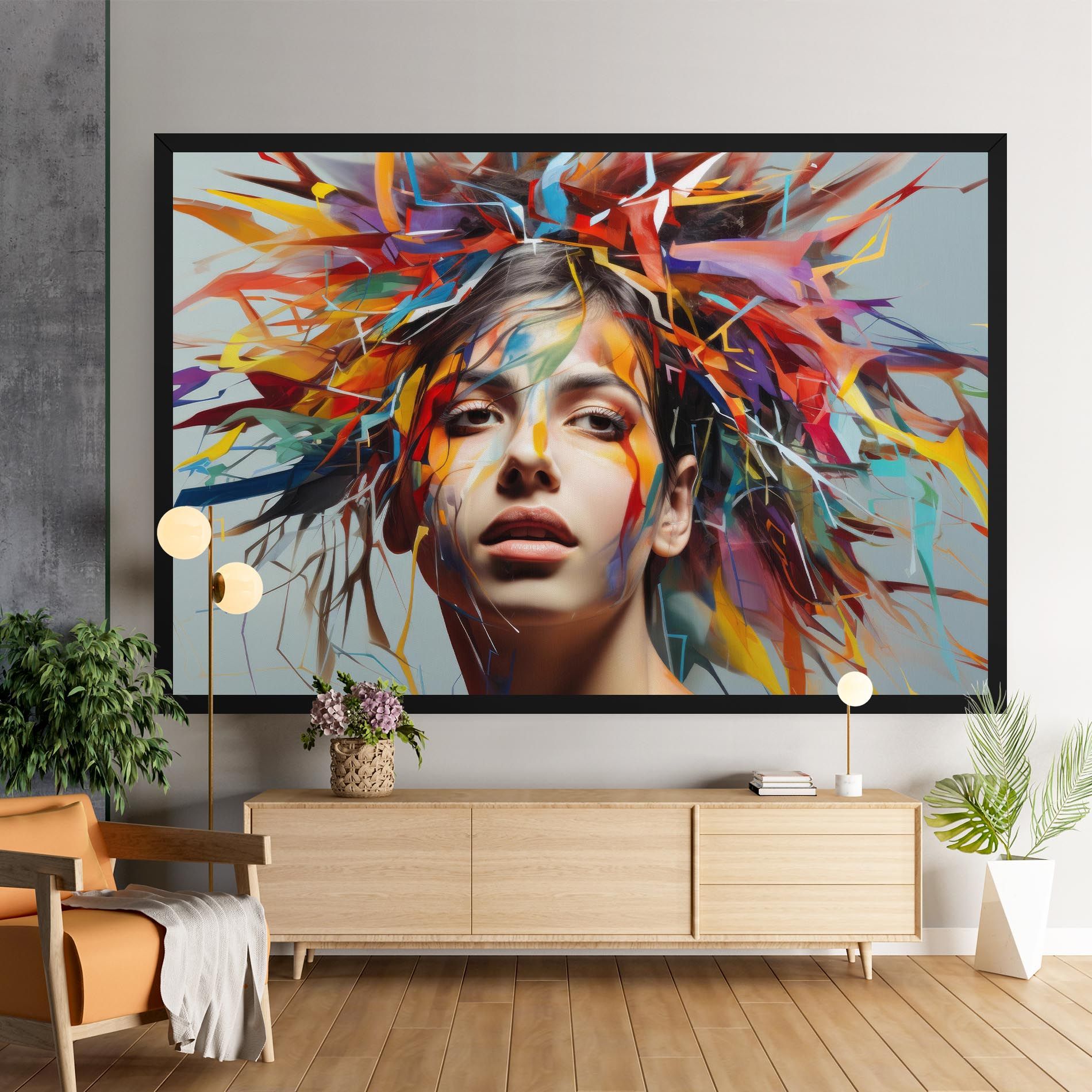 Colorful Paint Hair mockup 9