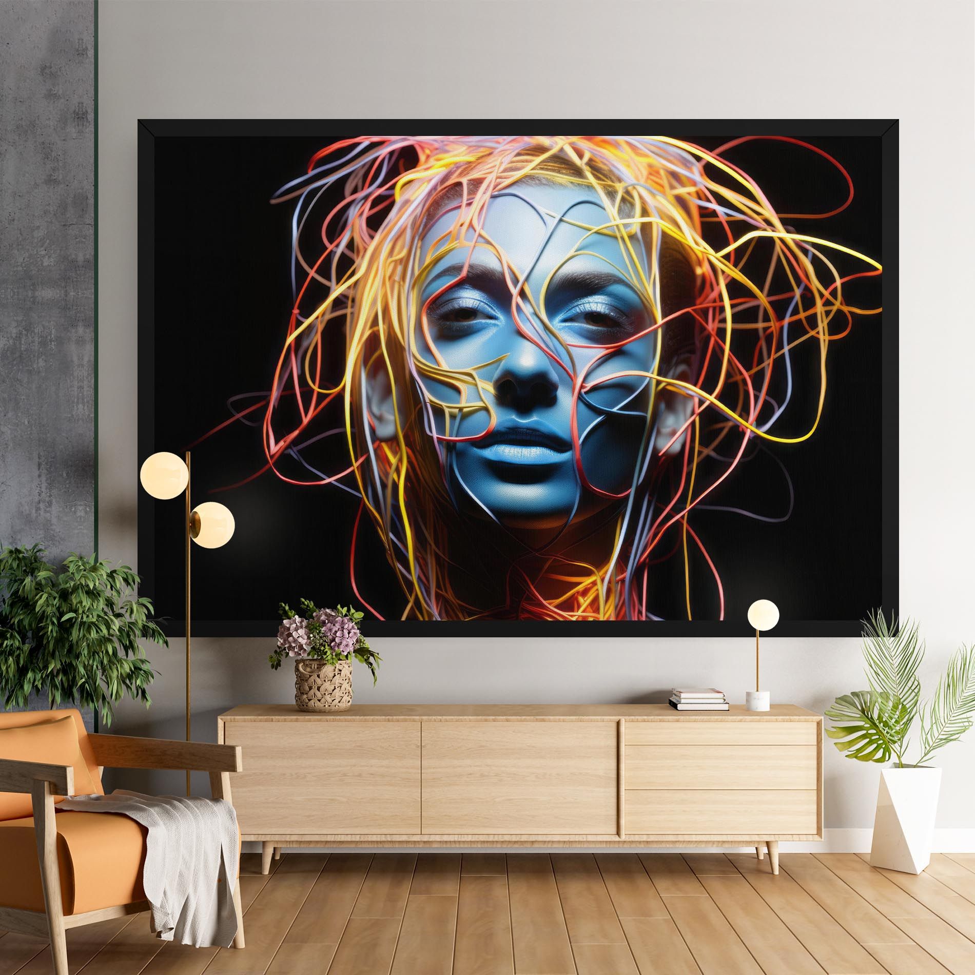 Neon Lights Hair mockup 9