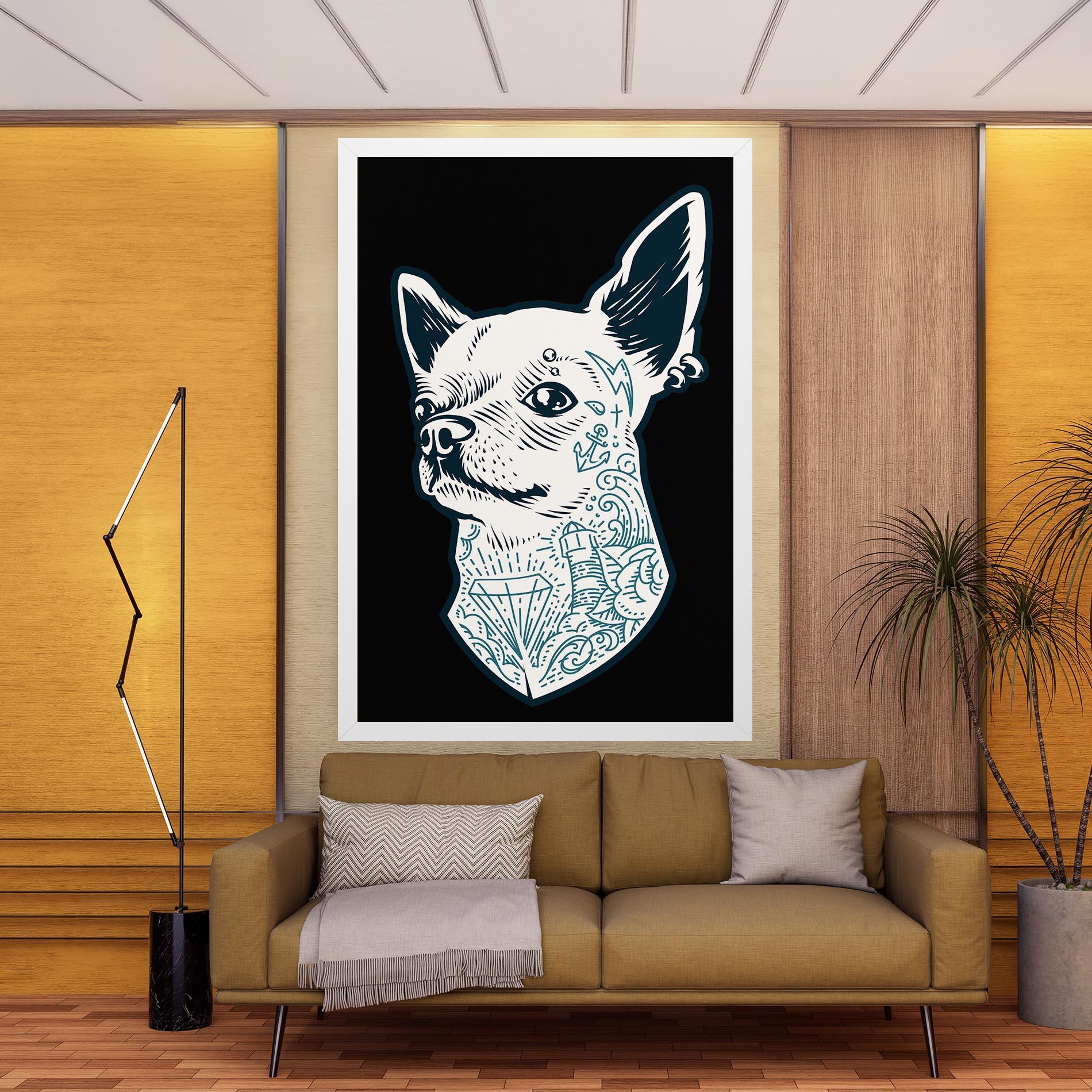 Tablou Canvas Chihuahua Tattoo mockup 9