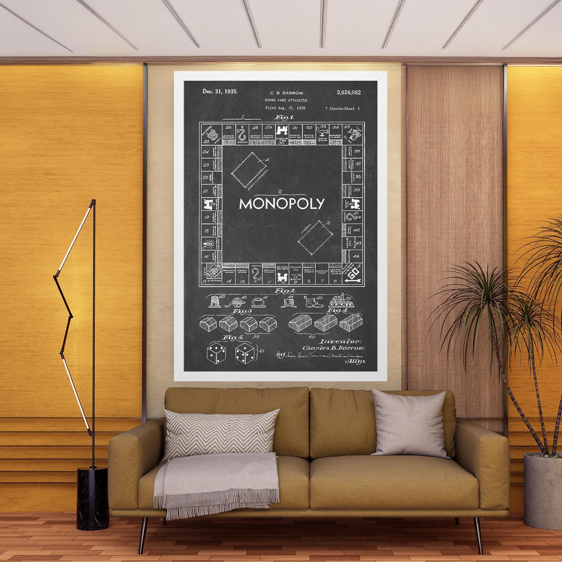 Tablou Canvas Monopoly Board mockup 9