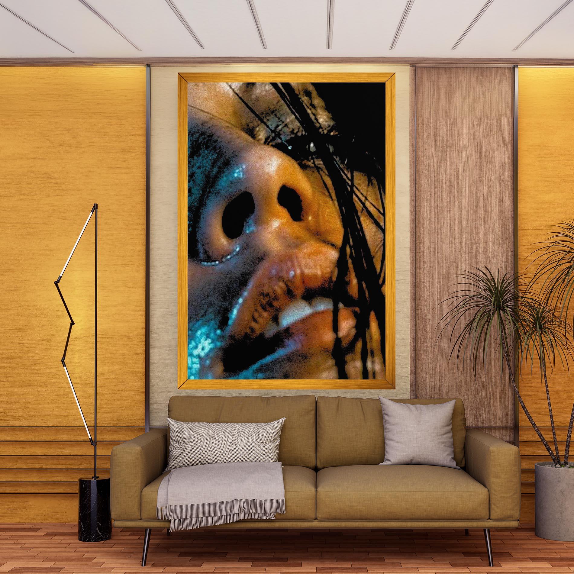 Tablou Canvas Blue Light Face mockup 9