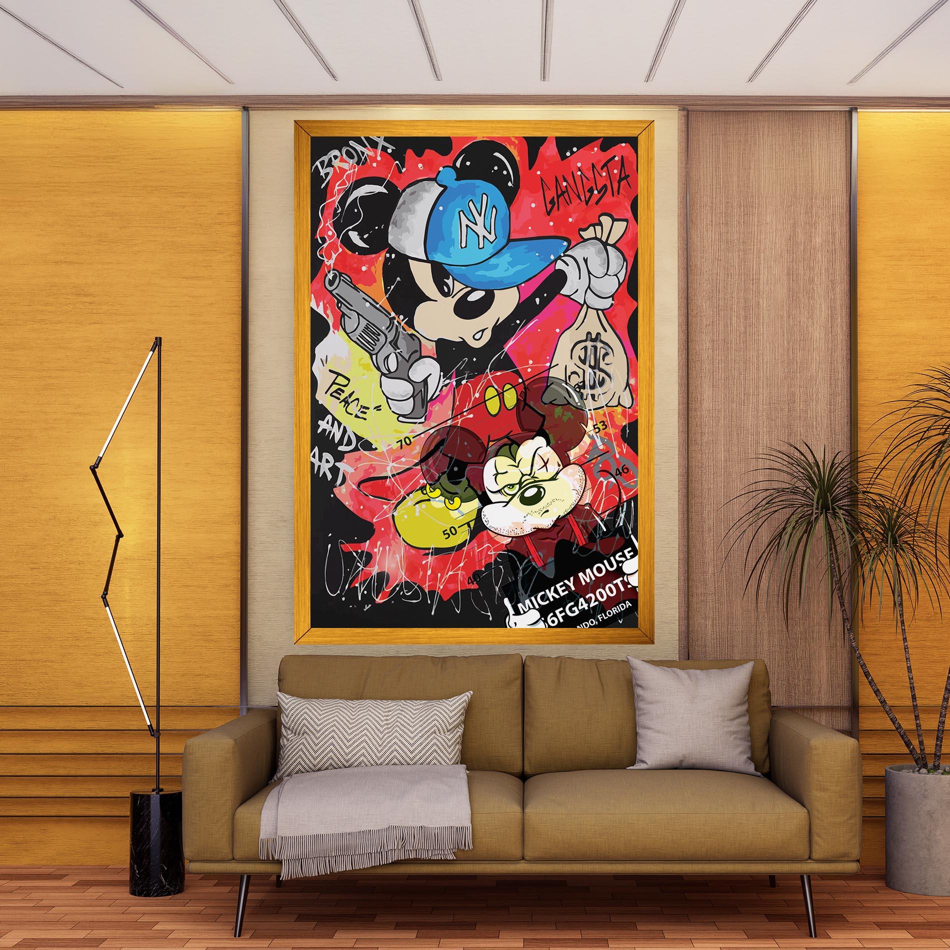 Tablou Canvas Gangsta Mickey mockup 9