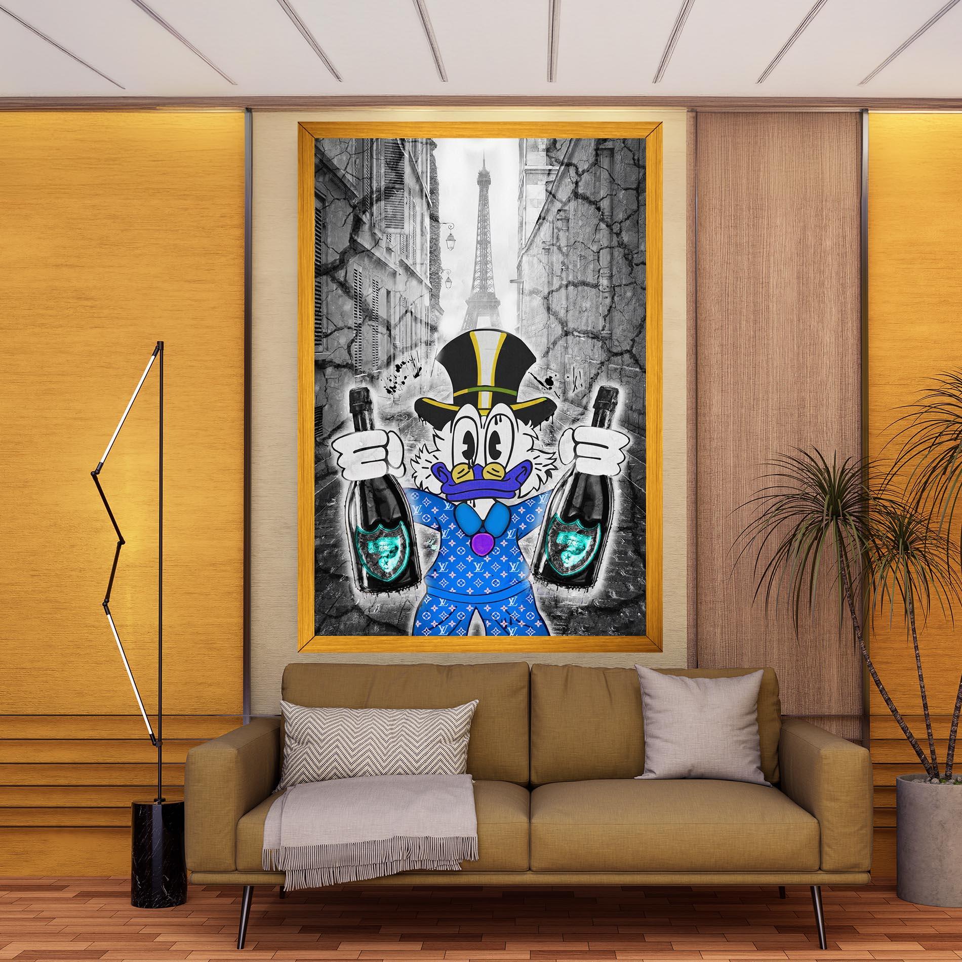 Tablou Canvas Wheres My Champagne Blue mockup 9