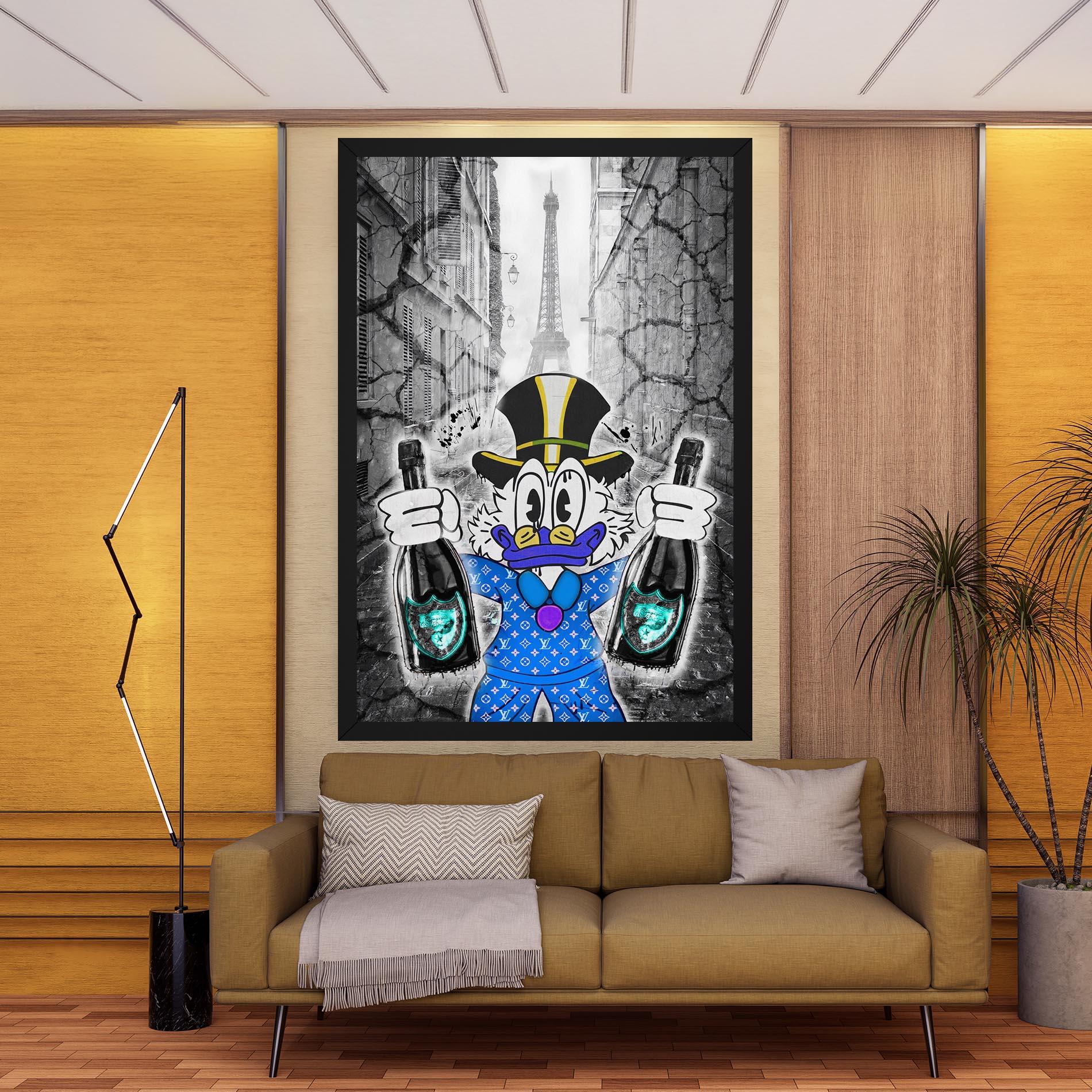 Tablou Canvas Wheres My Champagne Blue mockup 9