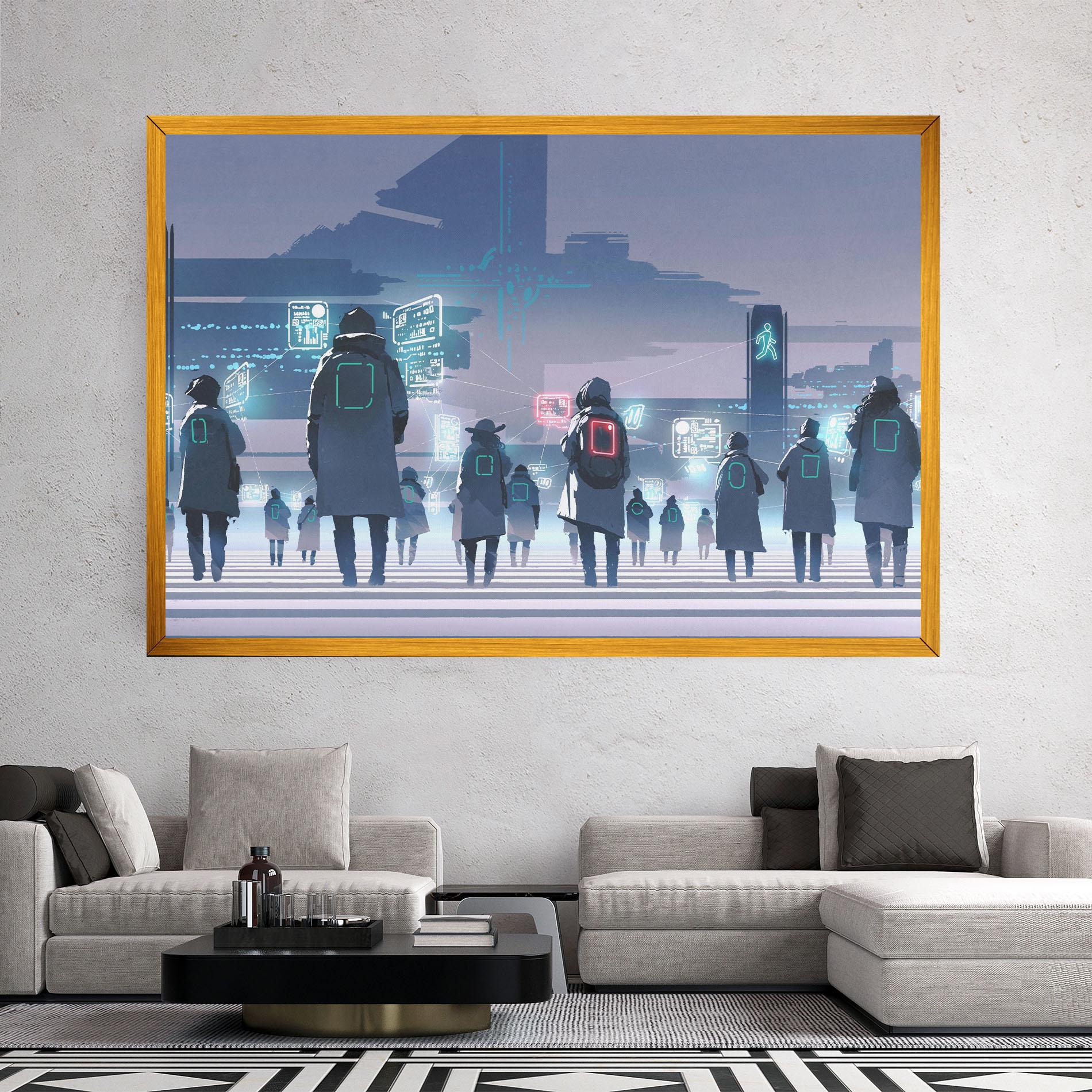 Tablou Canvas Futuristic People mockup 2
