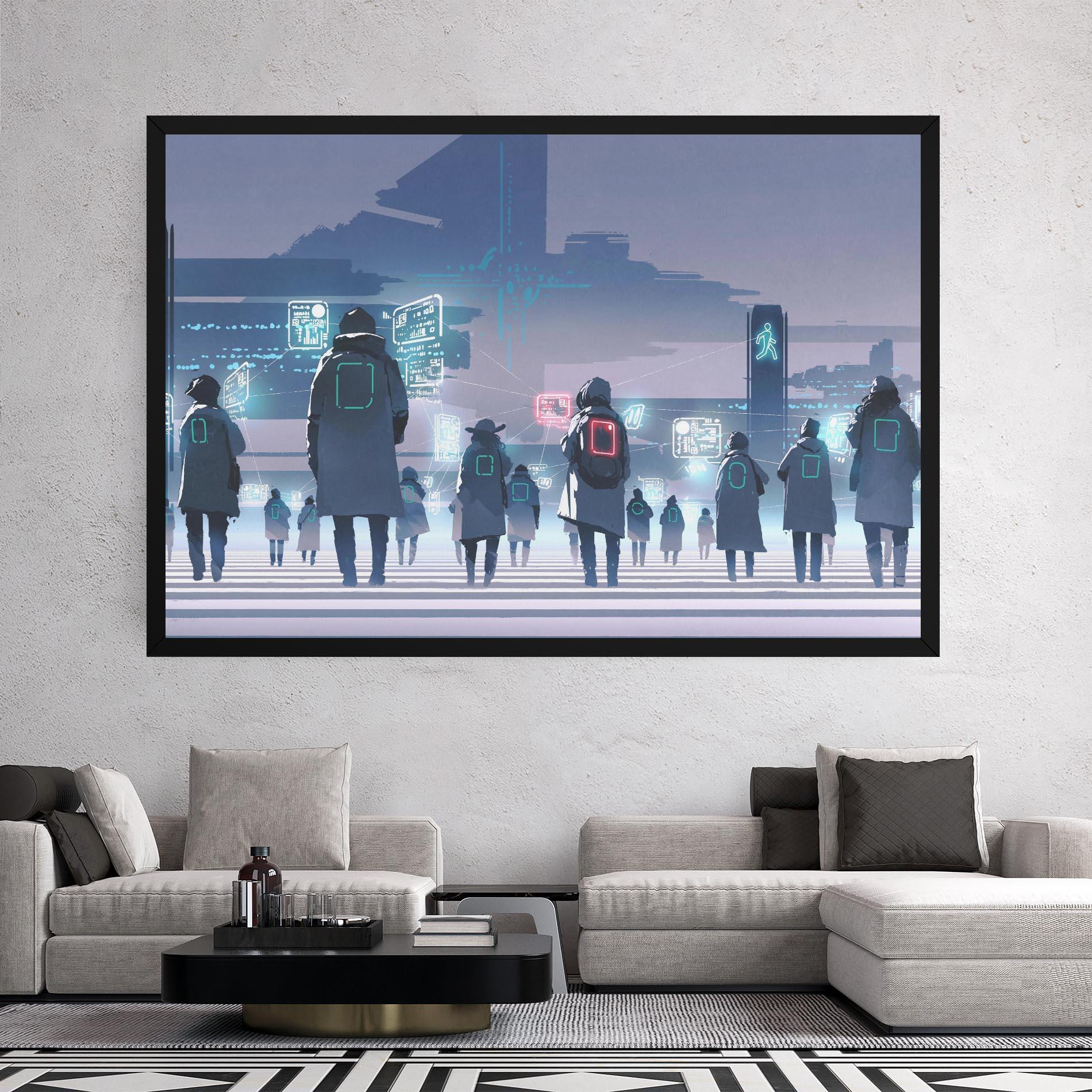 Tablou Canvas Futuristic People mockup 2